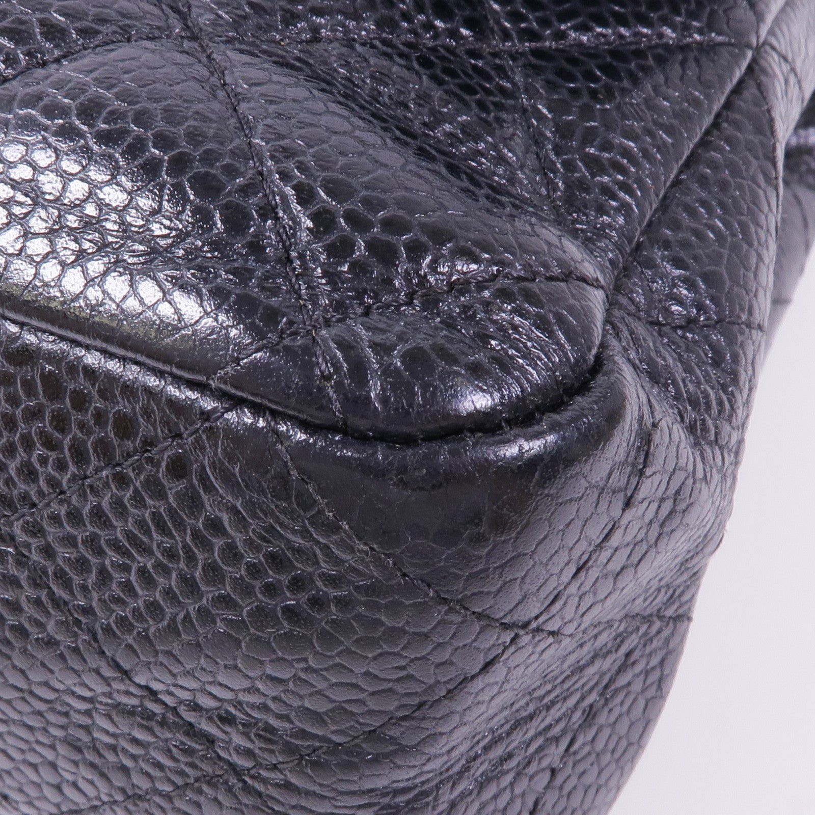 CHANEL 牛皮皮革Classic 25銀扣手挽肩背兩用袋