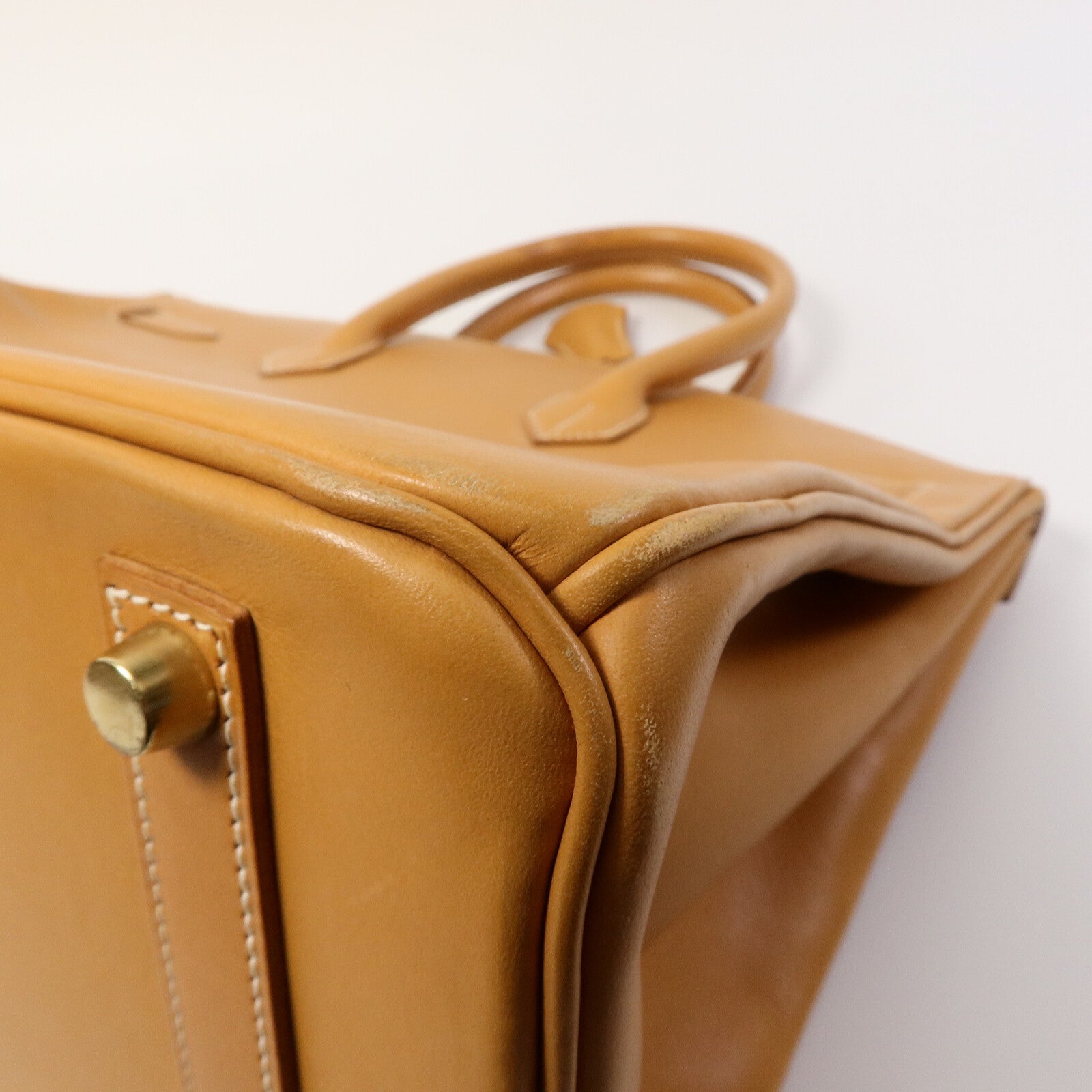 HERMES Gulliver皮革Birkin 35手挽袋Beige
