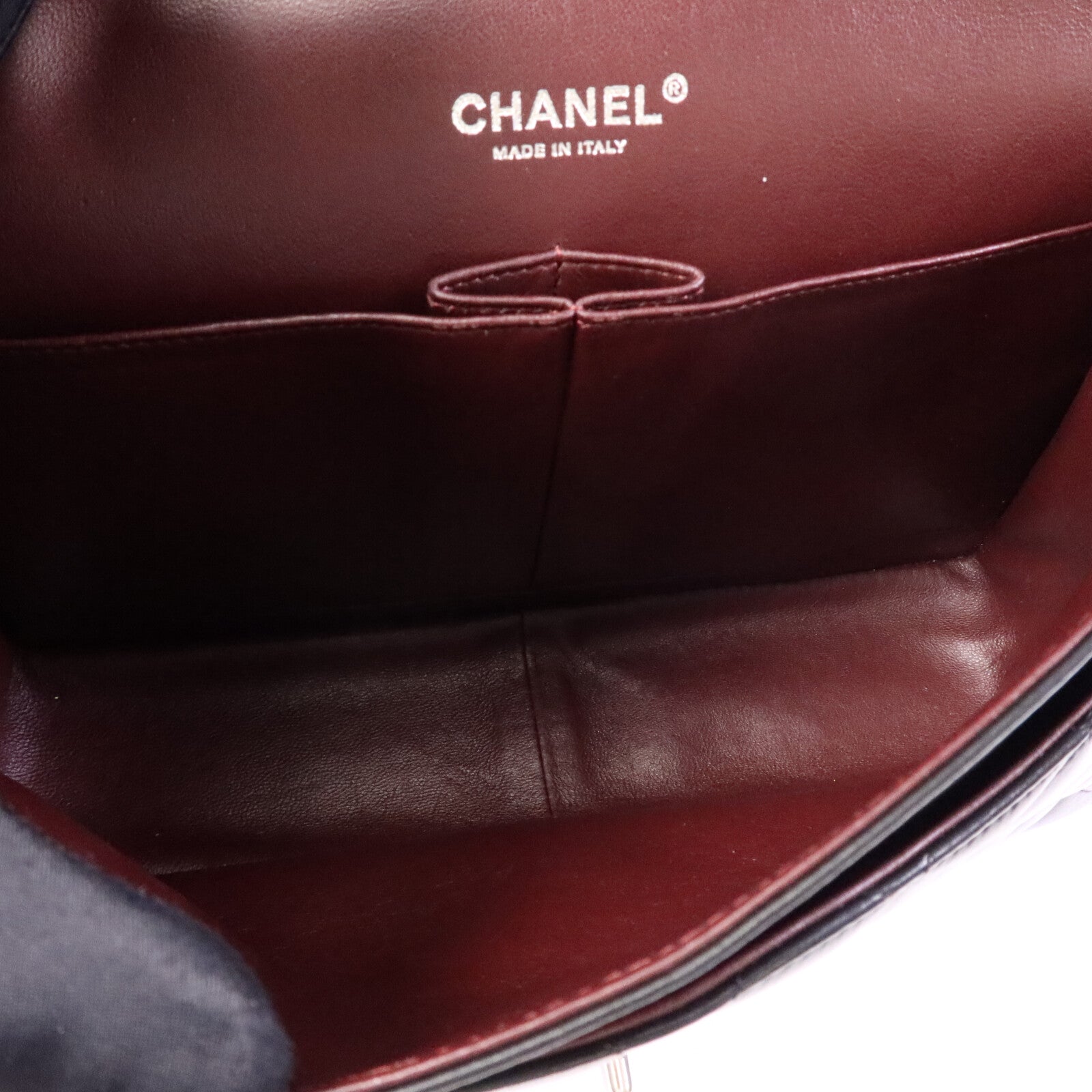CHANEL 羊皮皮革Large Classic銀扣鏈帶肩背袋