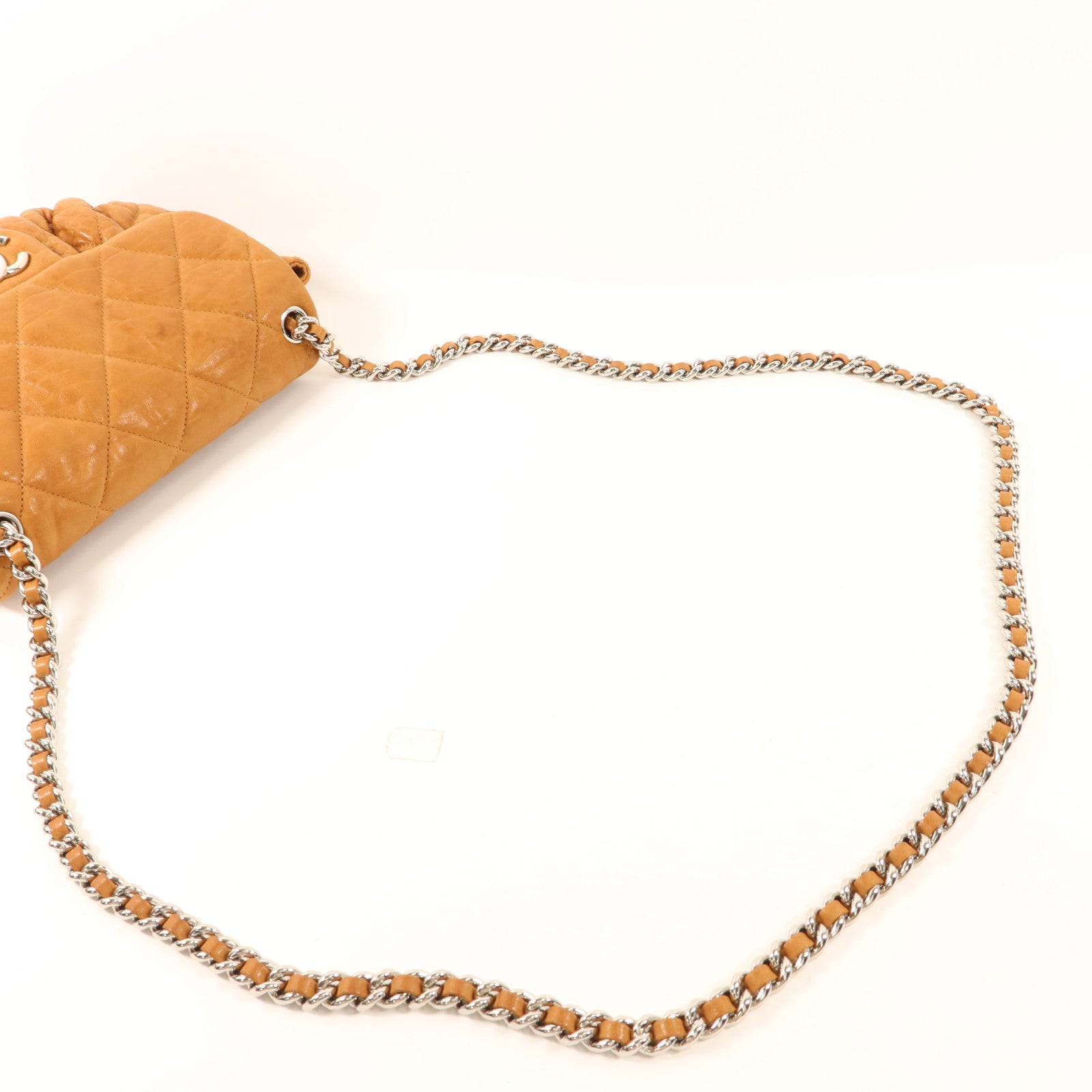 CHANEL 【激減優惠】牛皮皮革Chain Shoulder Bag銀扣鏈帶肩背袋