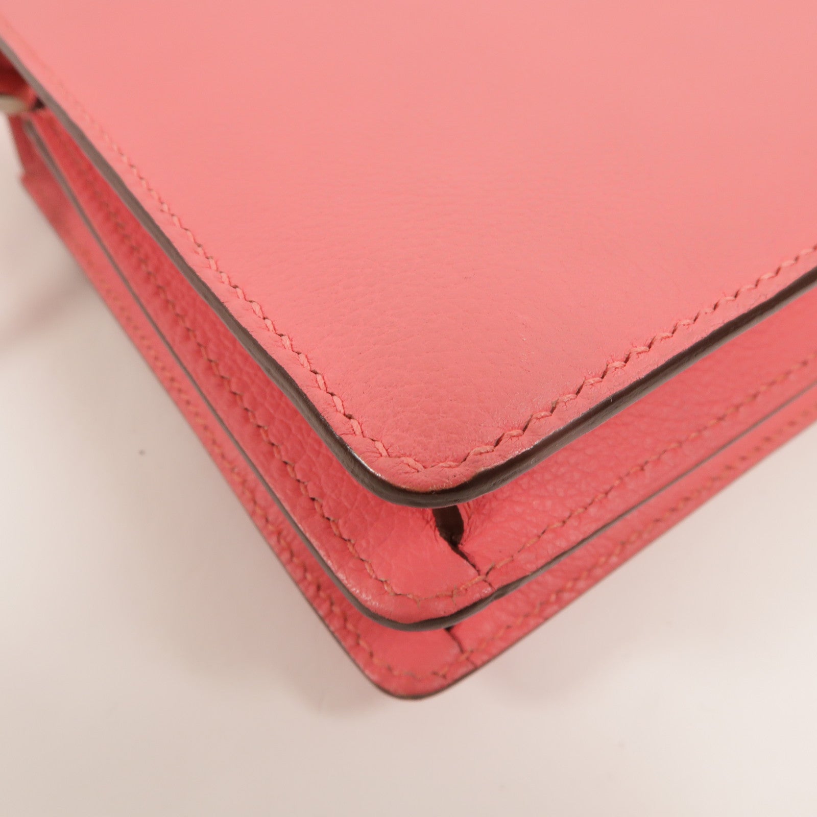 HERMES Evercolor皮革Roulis Mini肩背袋Rose Azalee