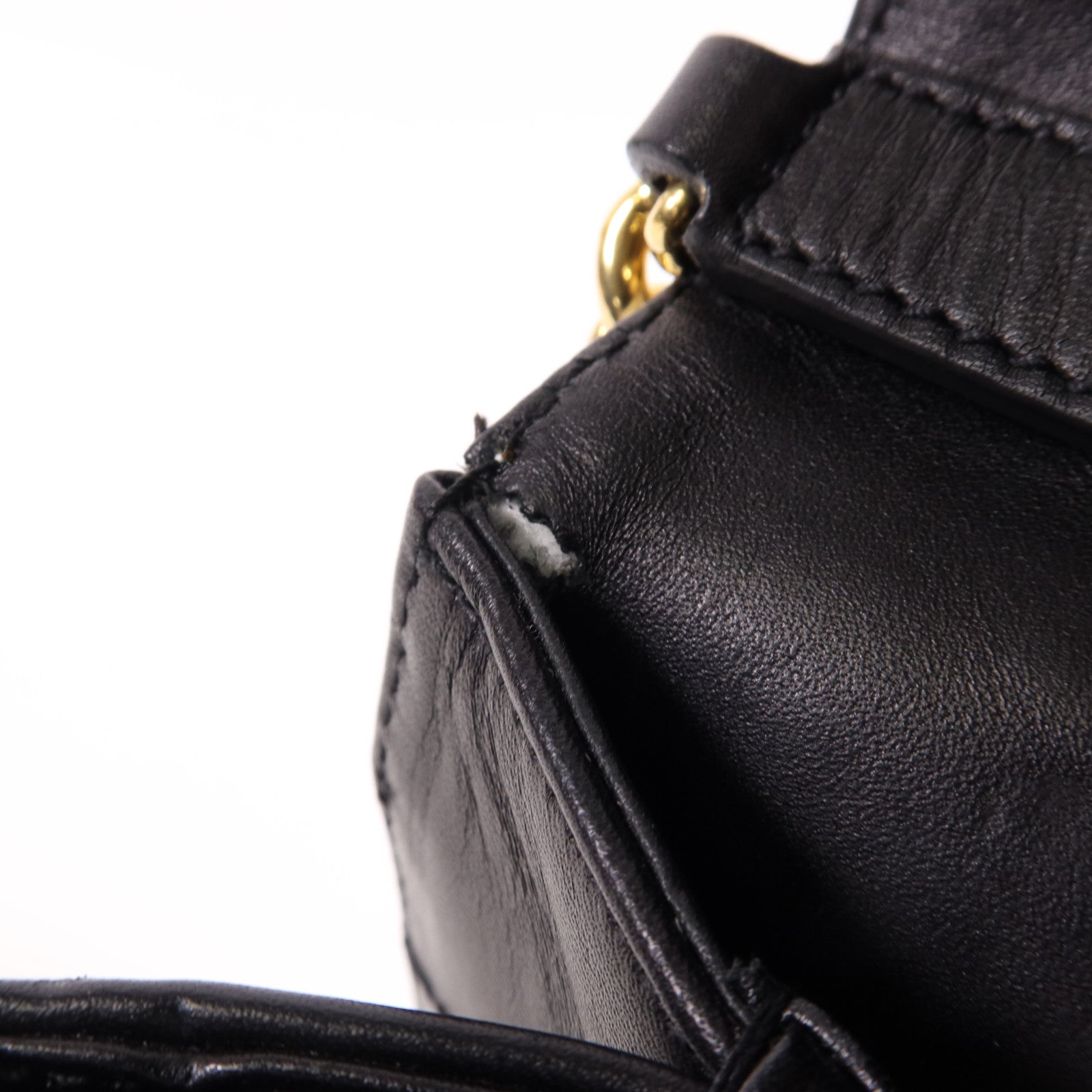 SAINT LAURENT 牛皮皮革Chain Shoulder金扣鏈帶肩背袋