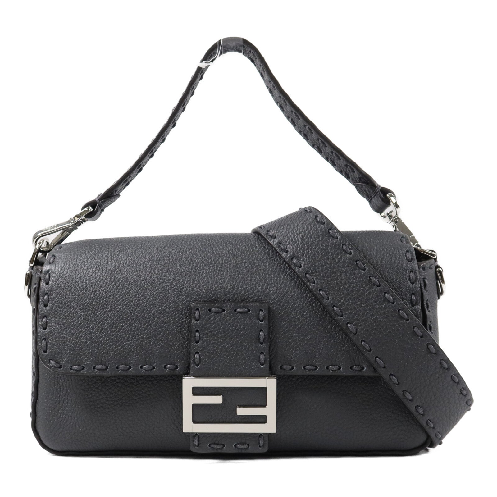 FENDI 牛皮皮革Baguette Bag手挽肩背兩用袋