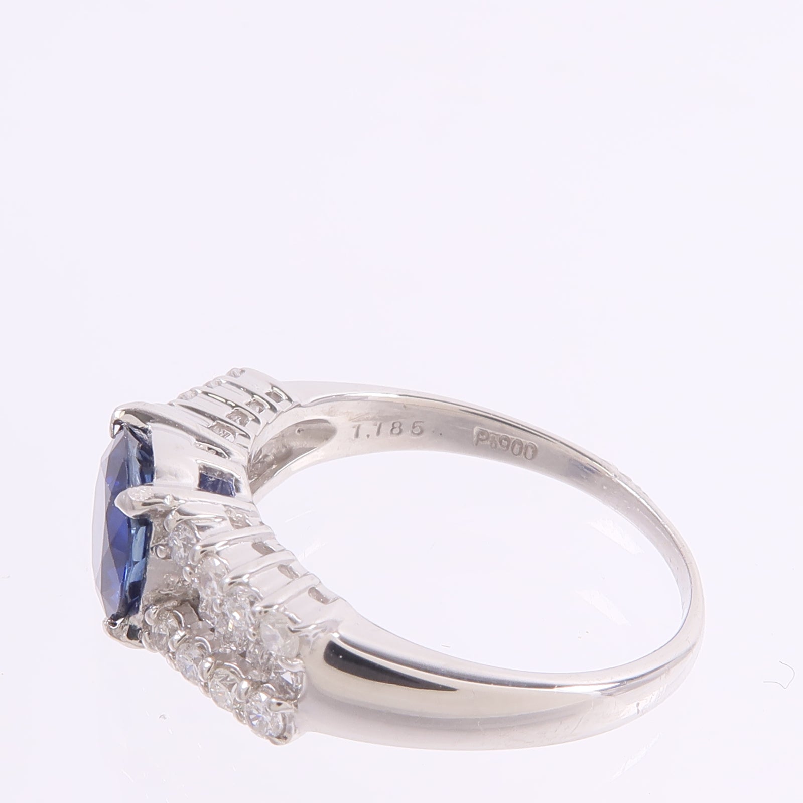 JEWELRY PT900鉑金Sapphire Diamond Ring藍寶石/鑽石戒指