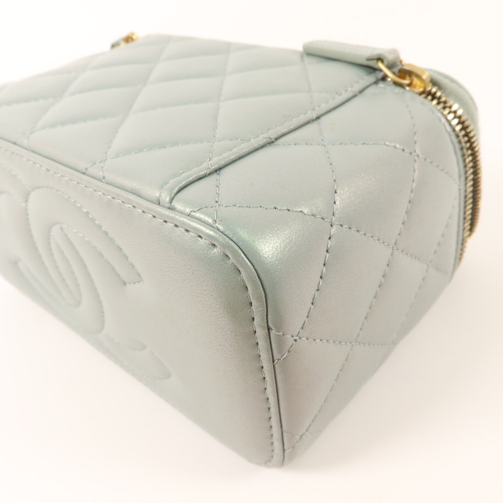 CHANEL 羊皮皮革25C Top Handle Vanity Case鏈帶肩背袋