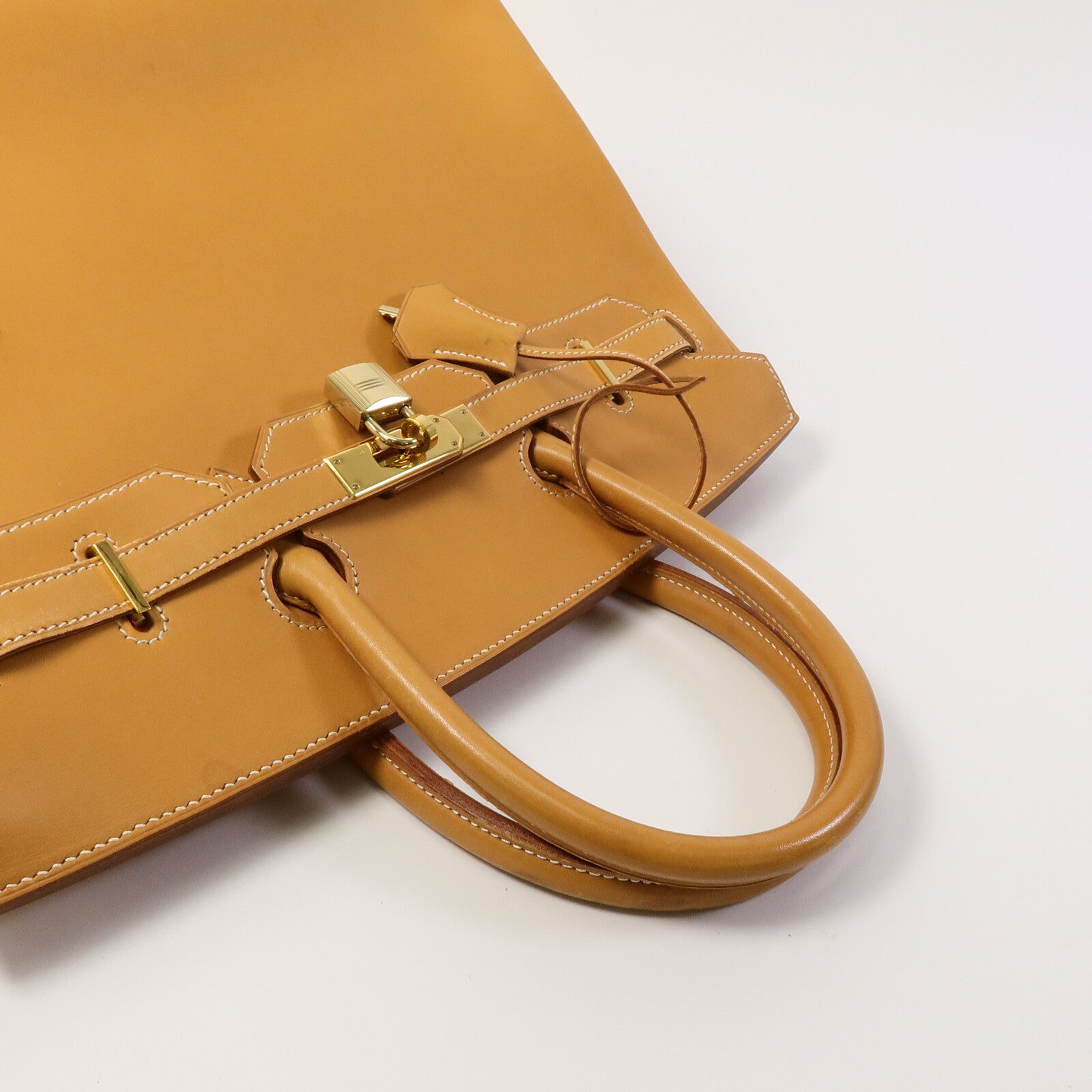 HERMES Gulliver皮革Birkin 35手挽袋Beige