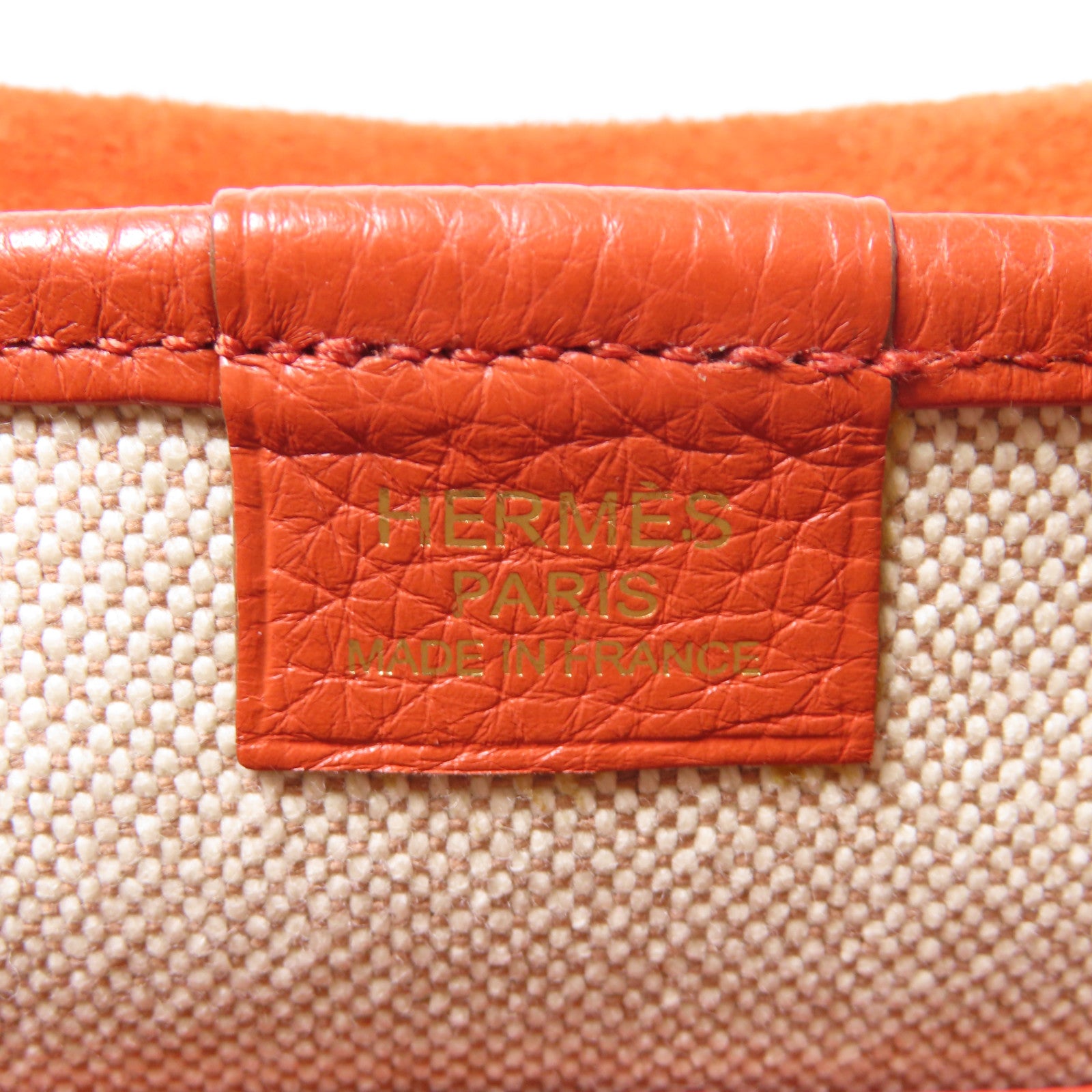 HERMES Clemence皮革Bourlingue金扣肩背袋橙紅色