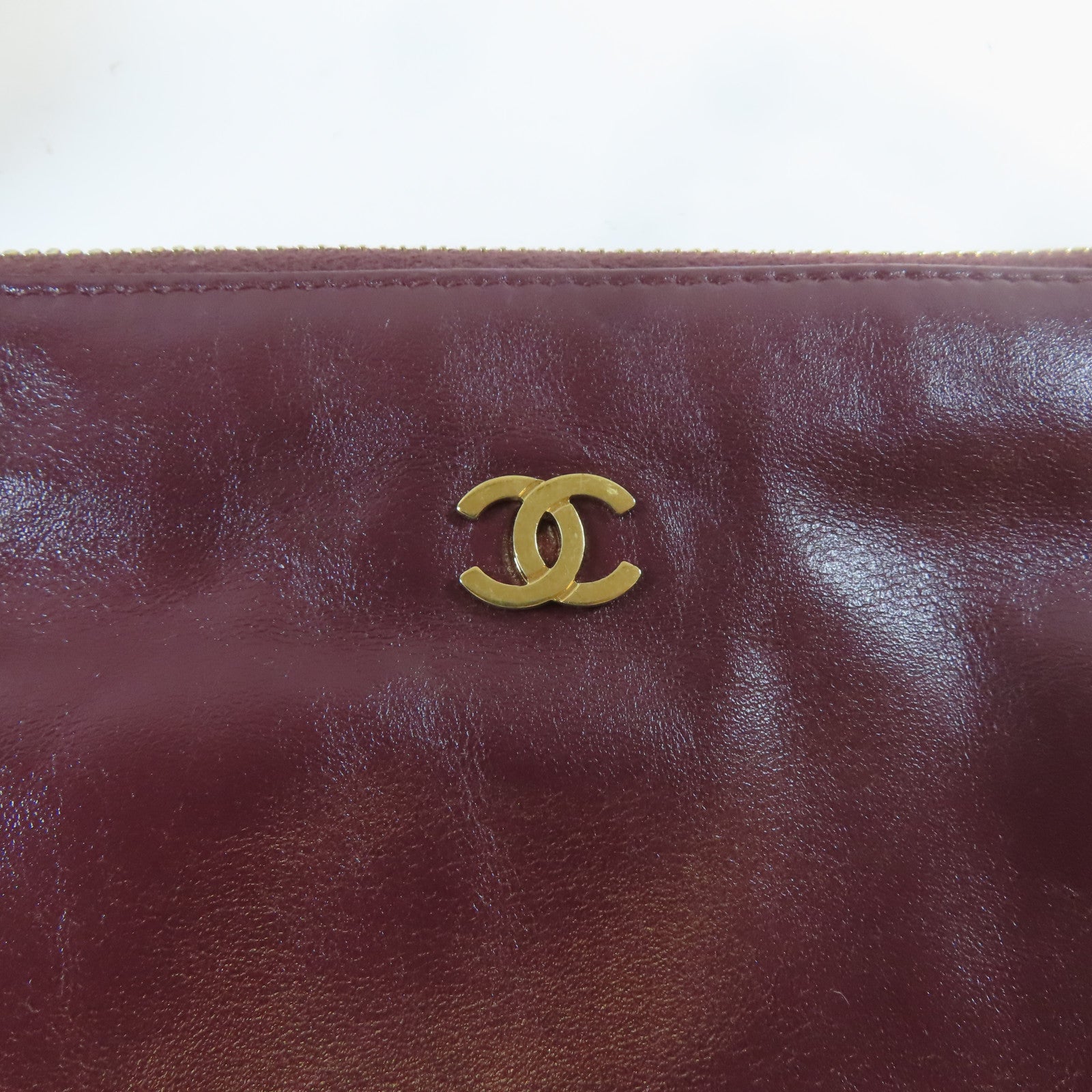CHANEL 菱格牛皮皮革C22 Small金扣鏈帶肩背袋紫色