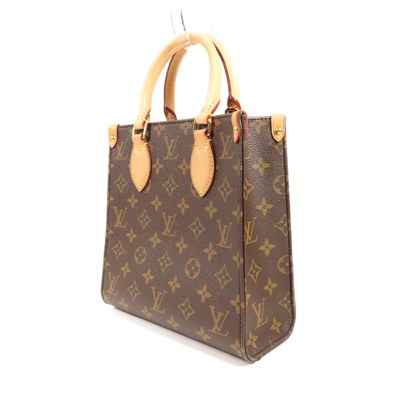 LOUIS VUITTON Monogram Sac Plat BB金扣手挽肩背兩用袋
