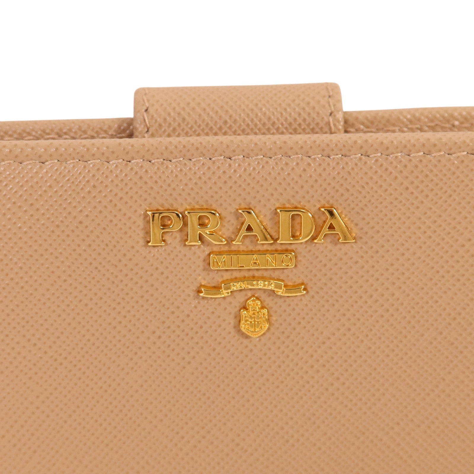 PRADA 【激減優惠】Saffiano皮革Wallet金扣錢包