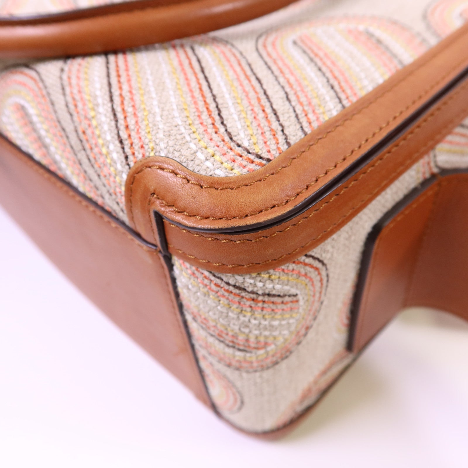 Delvaux 帆布/皮革Cool Box MM金扣手挽肩背兩用袋