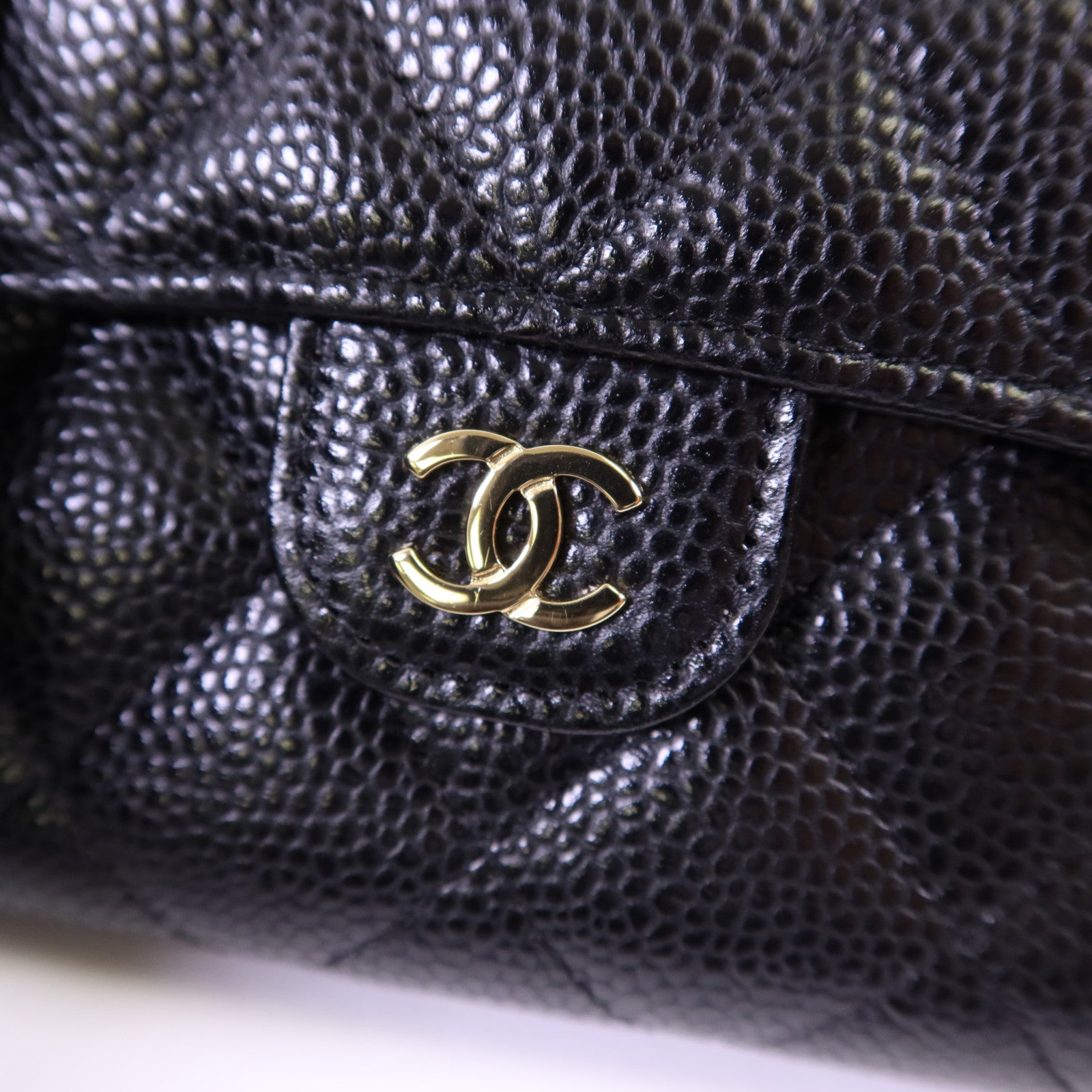 CHANEL 牛皮皮革Wallet金扣錢包