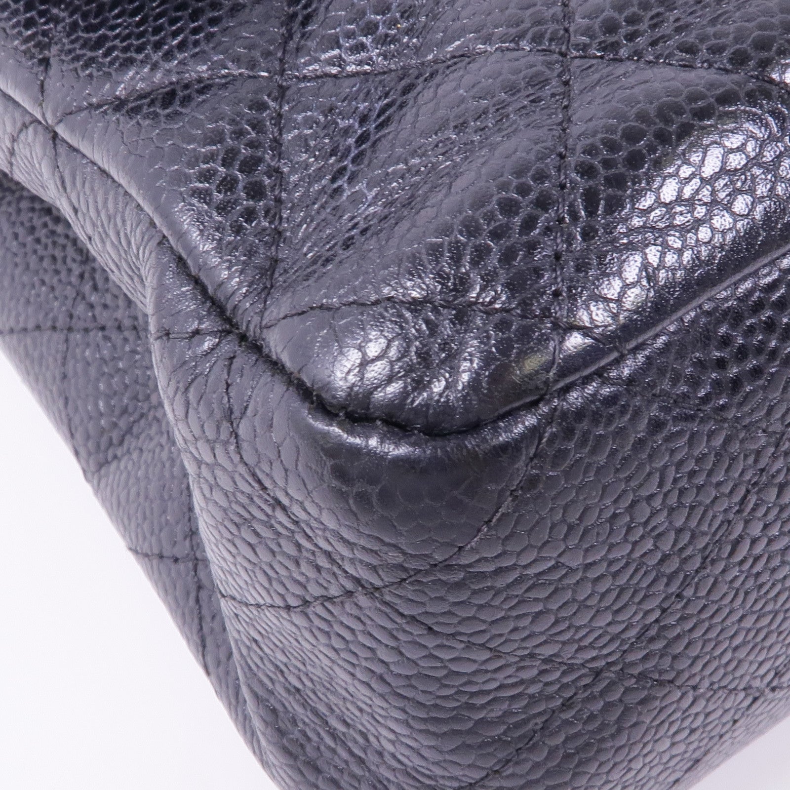 CHANEL 牛皮皮革Classic 25銀扣手挽肩背兩用袋