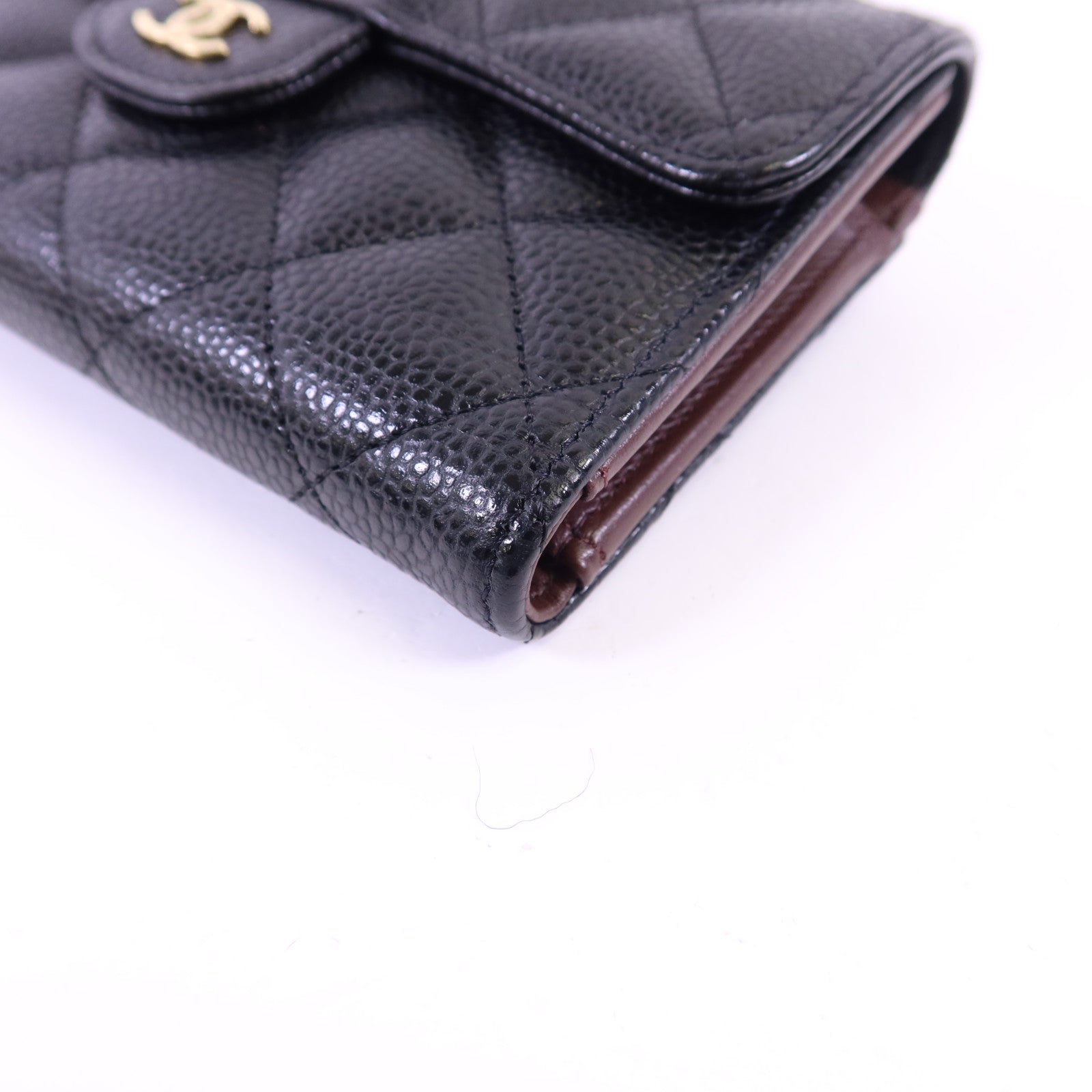 CHANEL 牛皮皮革Wallet金扣錢包