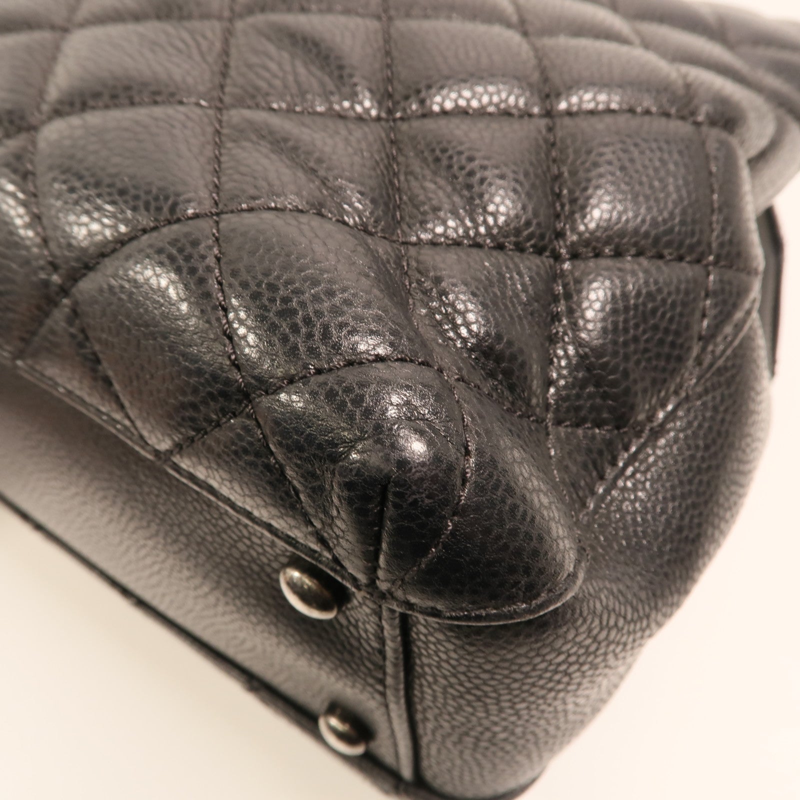 CHANEL 牛皮皮革Chain Shoulder銀扣鏈帶肩背袋