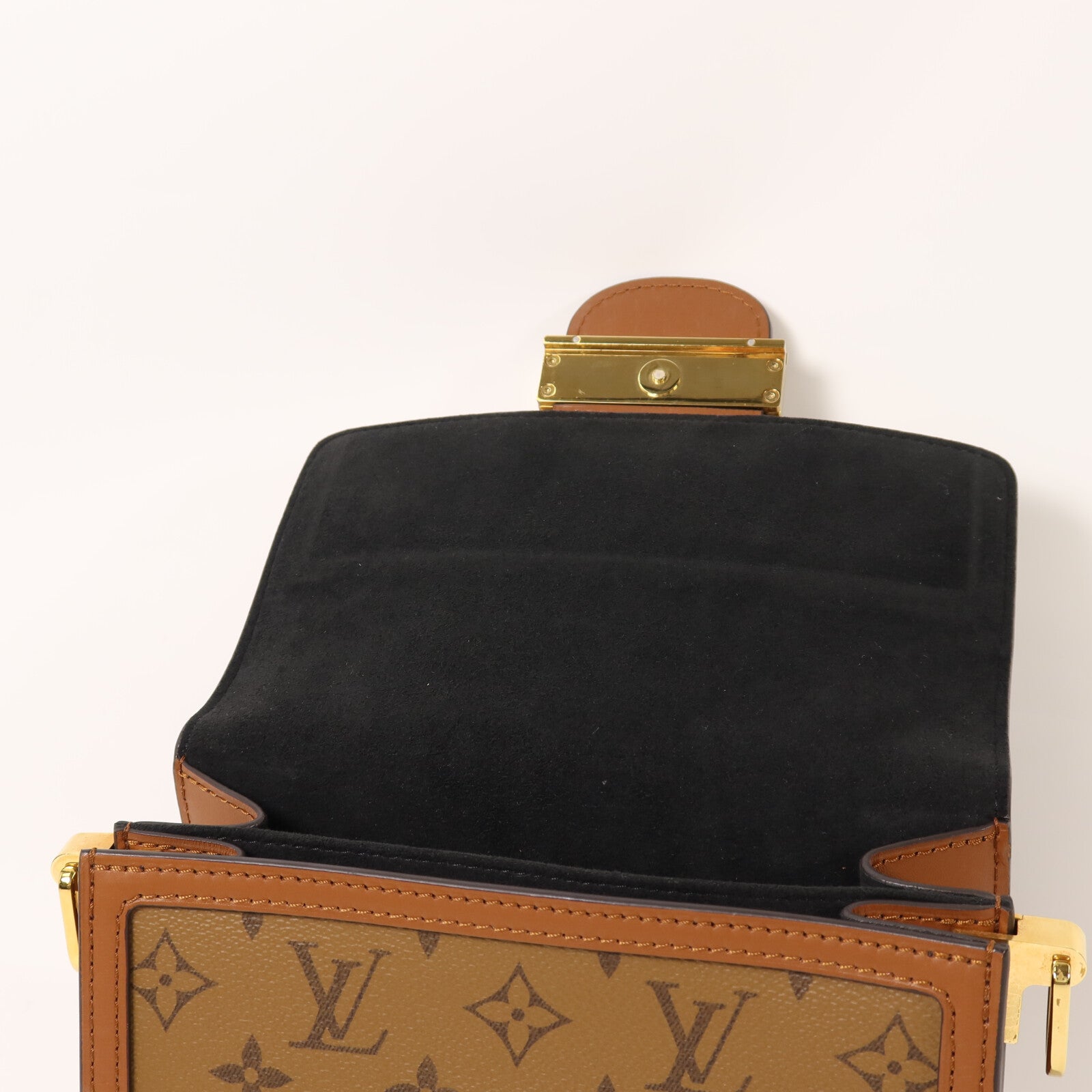 LOUIS VUITTON 【激減優惠】Monogram Reverse Mini Dauphine金扣肩背袋