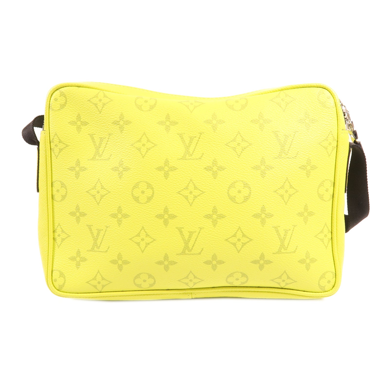 LOUIS VUITTON Monogram/Taiga皮革Outdoor銀扣肩背袋