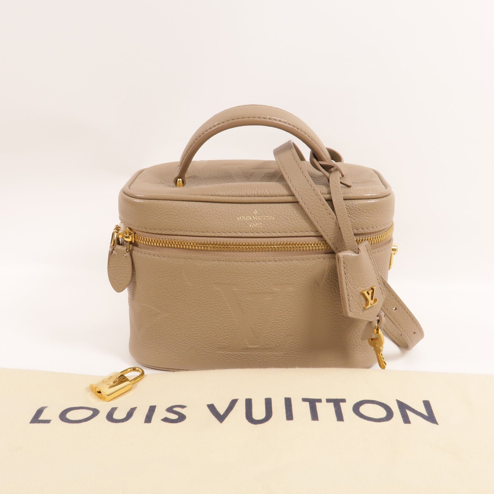 LOUIS VUITTON Monogram Empreinte Vanity PM金扣手挽肩背兩用袋