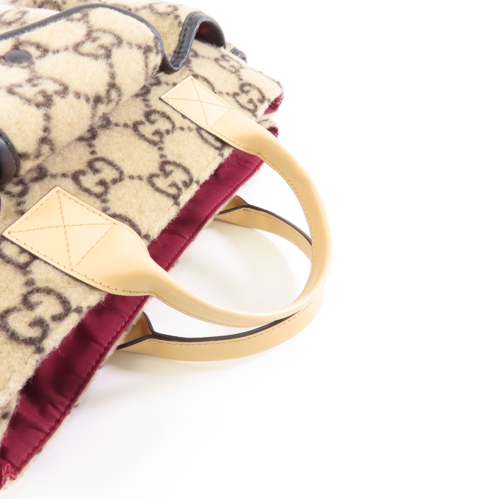 GUCCI 【激減優惠】羊絨Handbag手挽袋米色