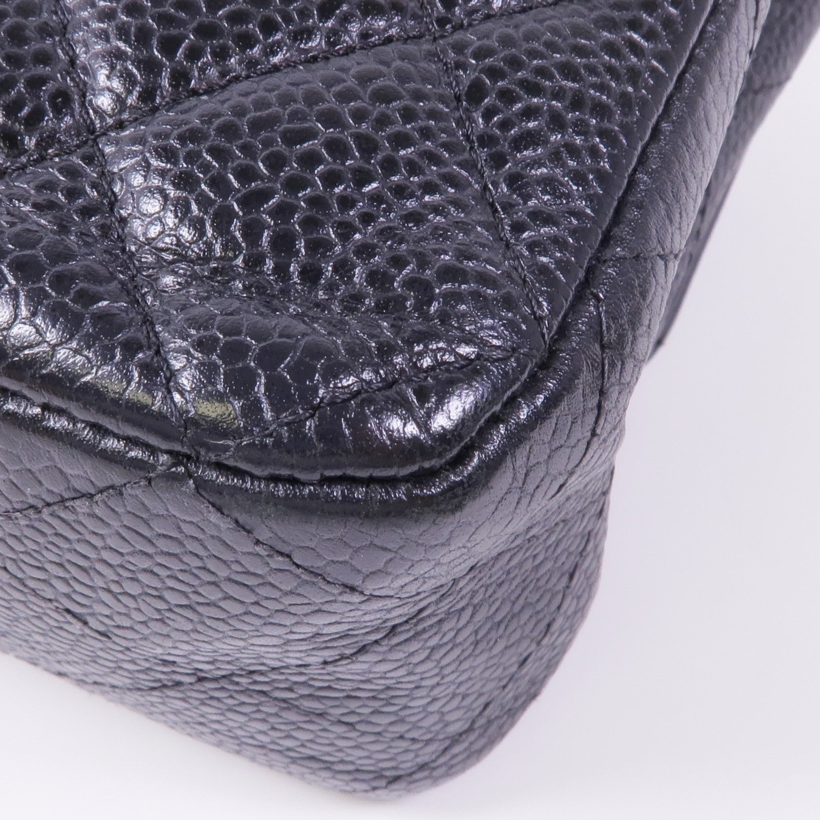 CHANEL 牛皮皮革Classic 25銀扣手挽肩背兩用袋