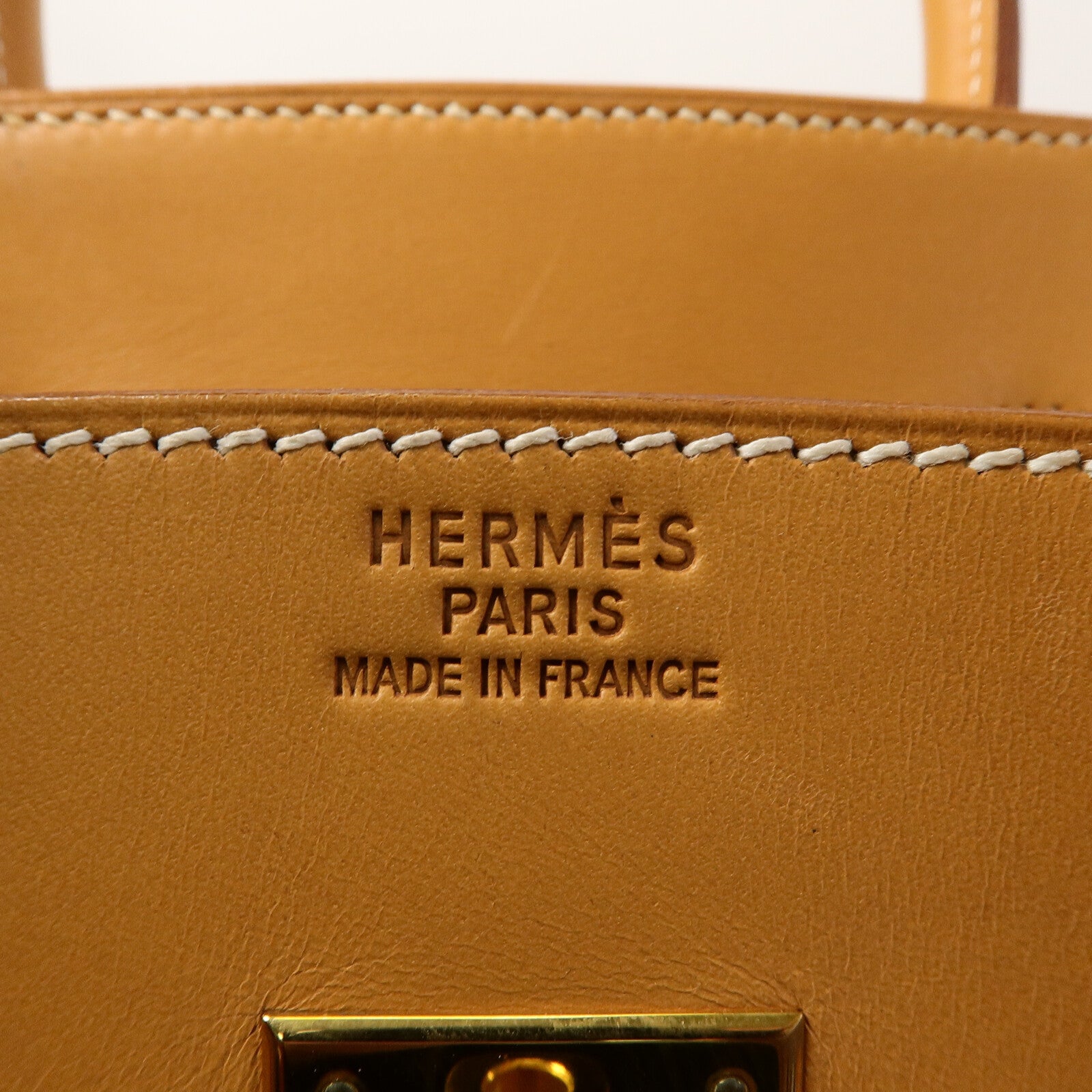 HERMES Gulliver皮革Birkin 35手挽袋Beige