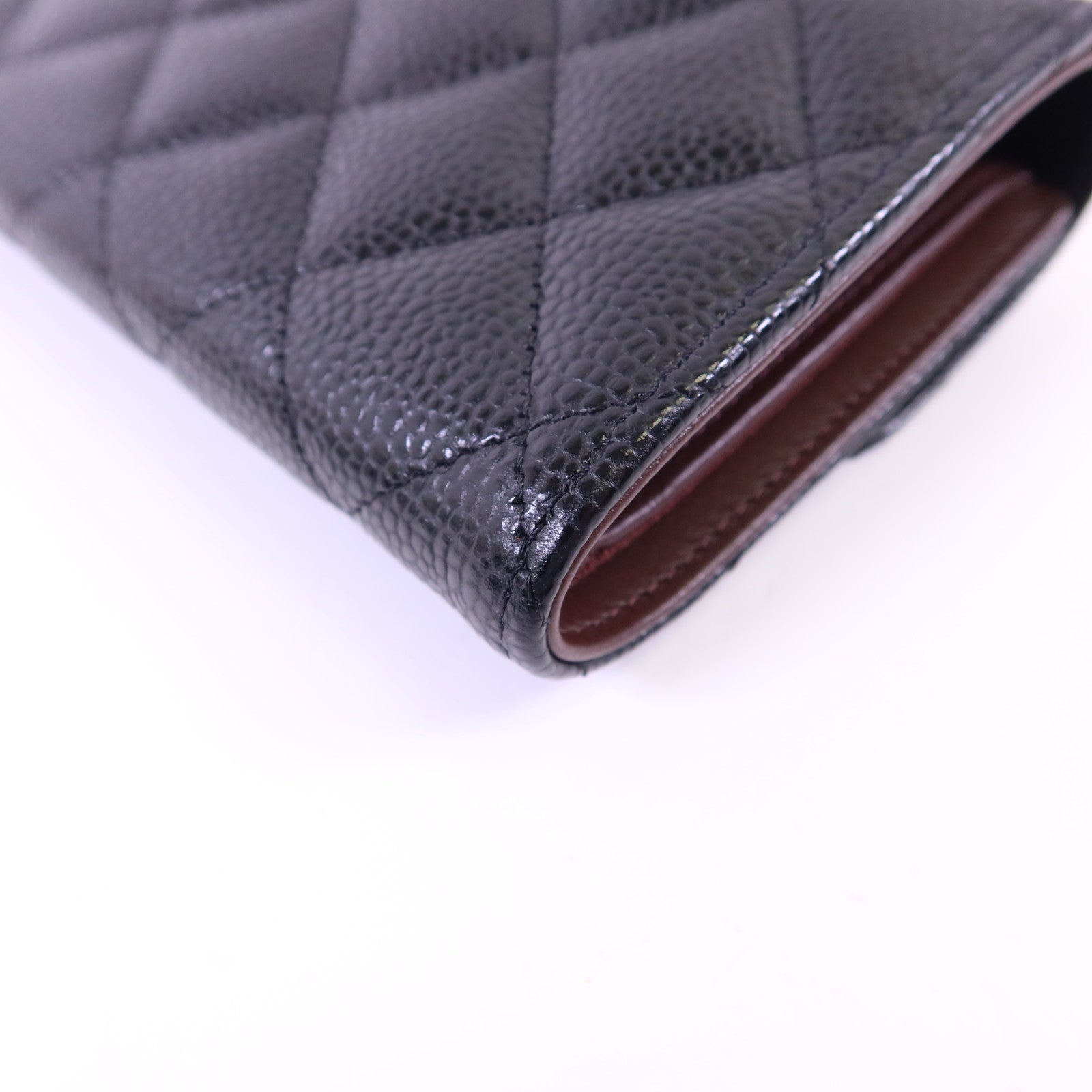CHANEL 牛皮皮革Wallet金扣錢包
