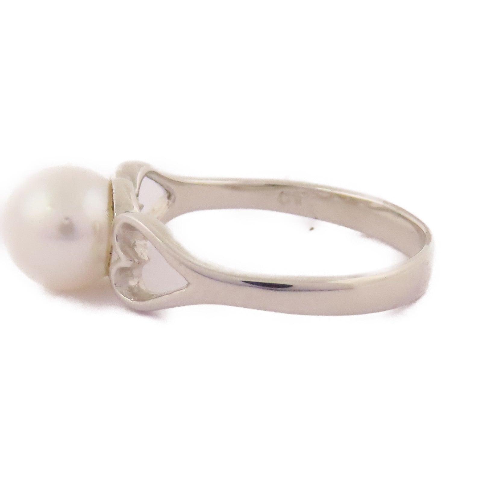 JEWELRY 【激減優惠】18K白金Pearl Ring戒指US#5.5