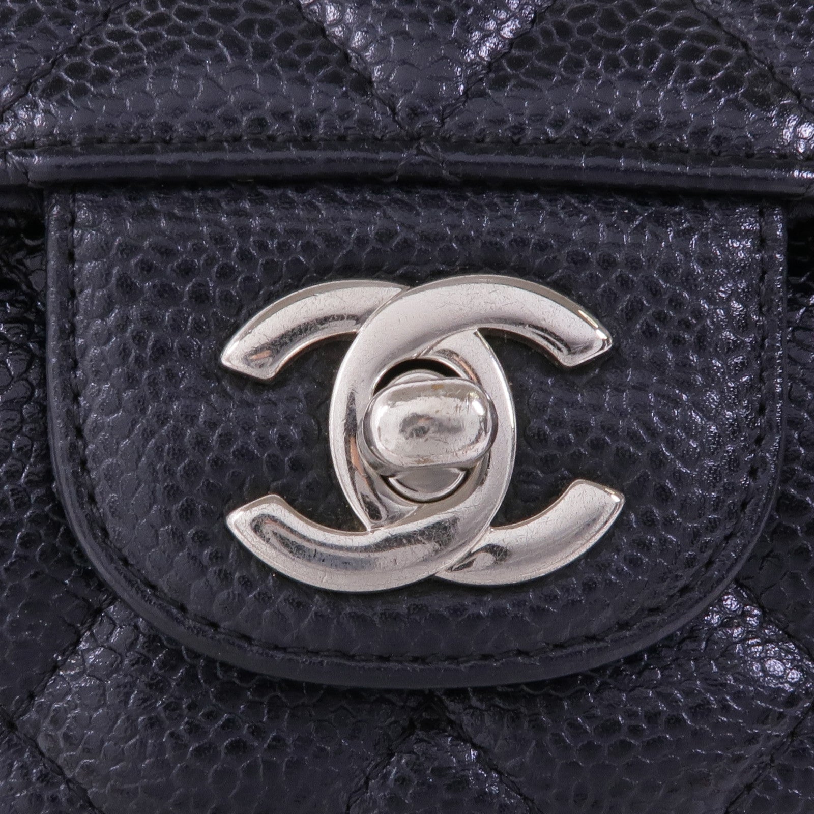 CHANEL 牛皮皮革Classic 25銀扣手挽肩背兩用袋