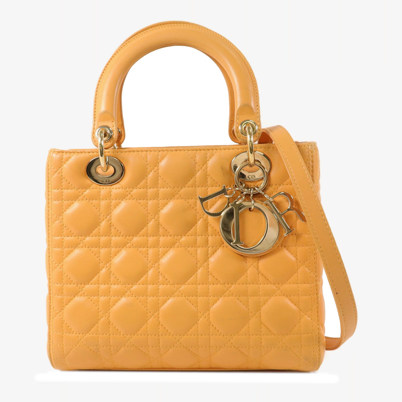 Dior 羊皮皮革Lady Dior Medium手挽肩背兩用袋