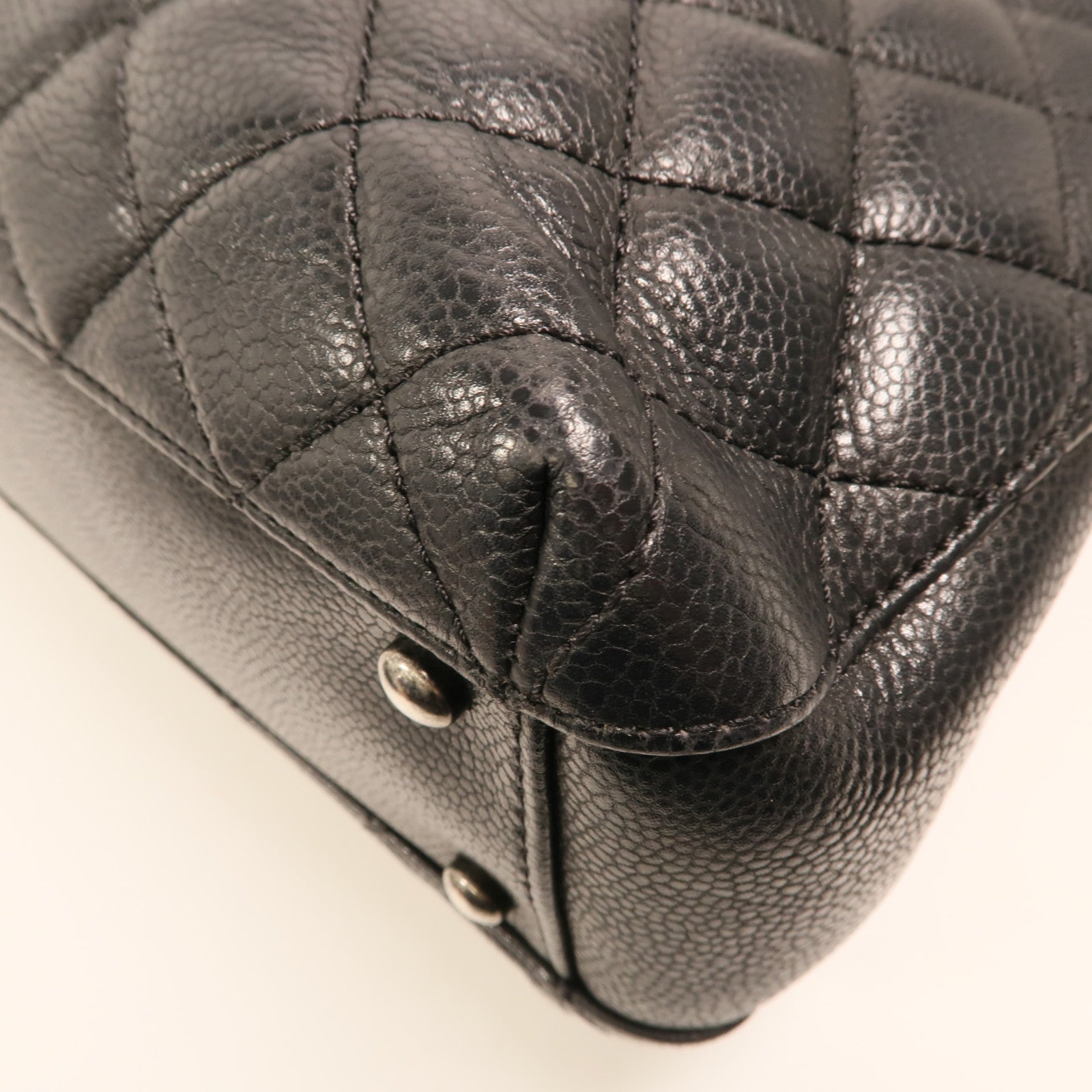 CHANEL 牛皮皮革Chain Shoulder銀扣鏈帶肩背袋