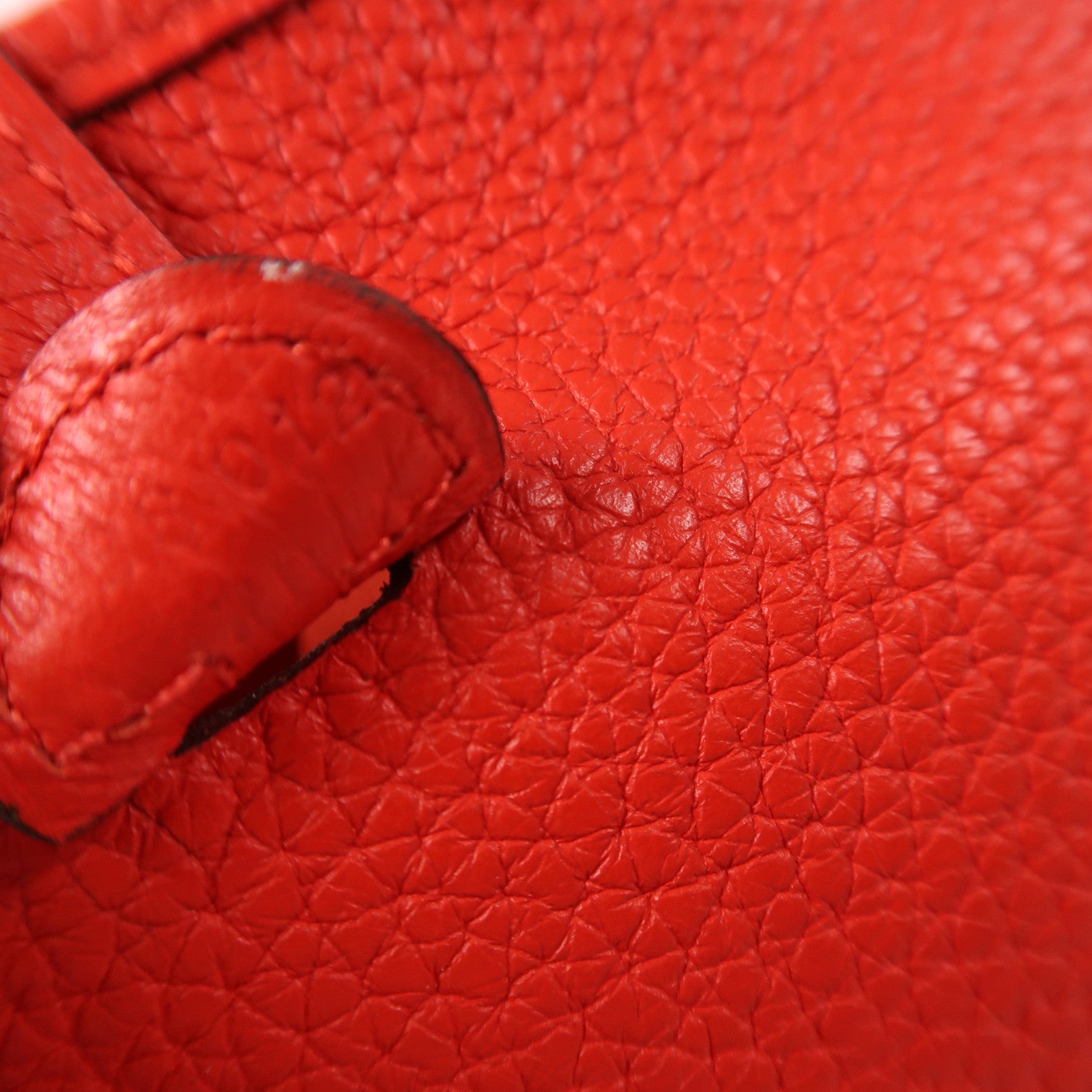 HERMES 【激減優惠】Clemence皮革Evelyne TPM銀扣肩背袋Rouge Vif
