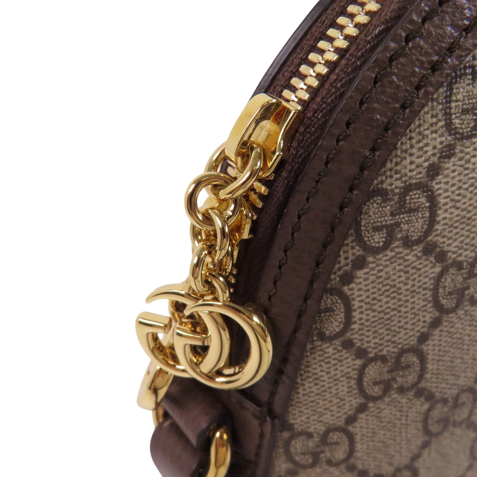 GUCCI 塗層帆布Ophidia GG金扣肩背袋