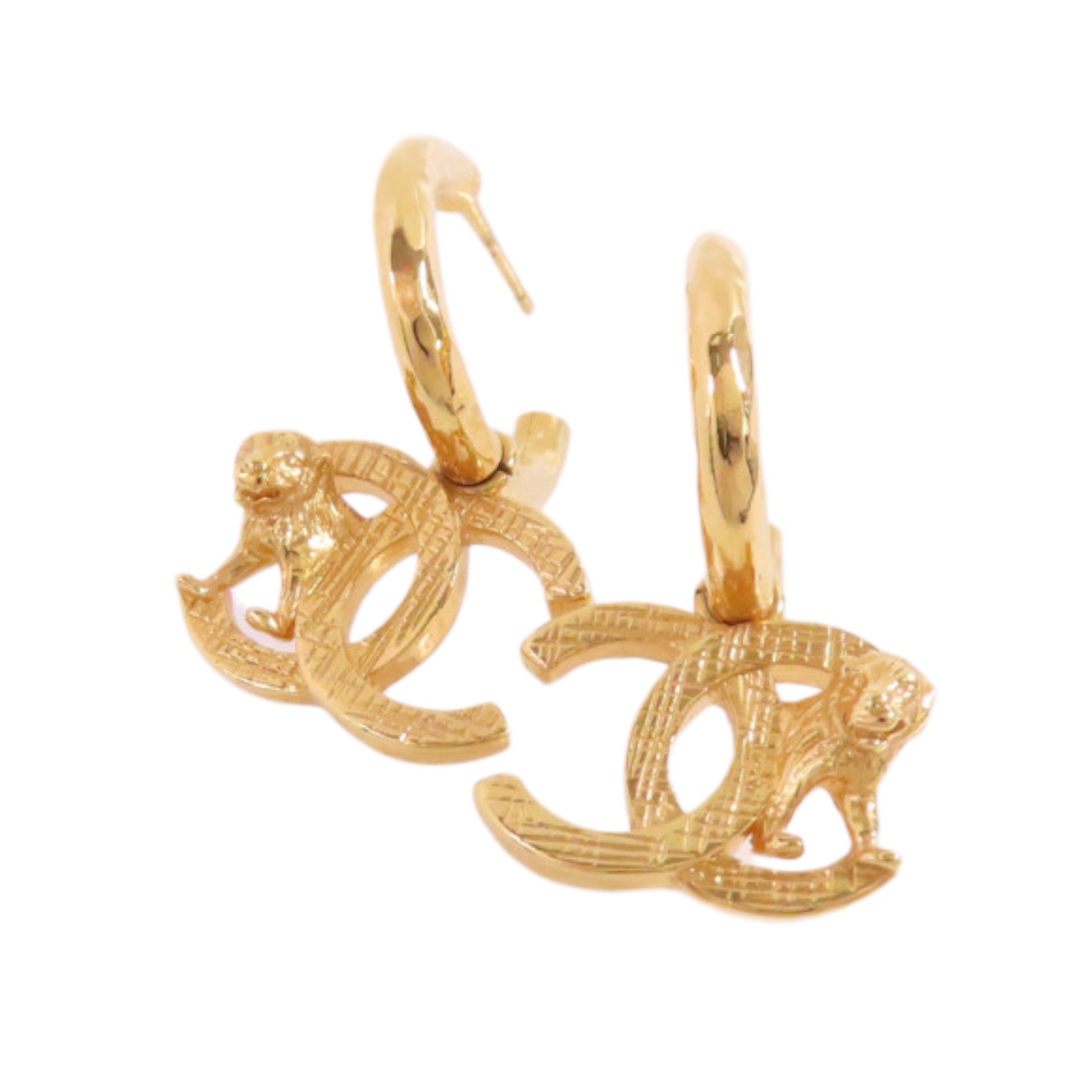 CHANEL CC GHW CC Earrings Metal
