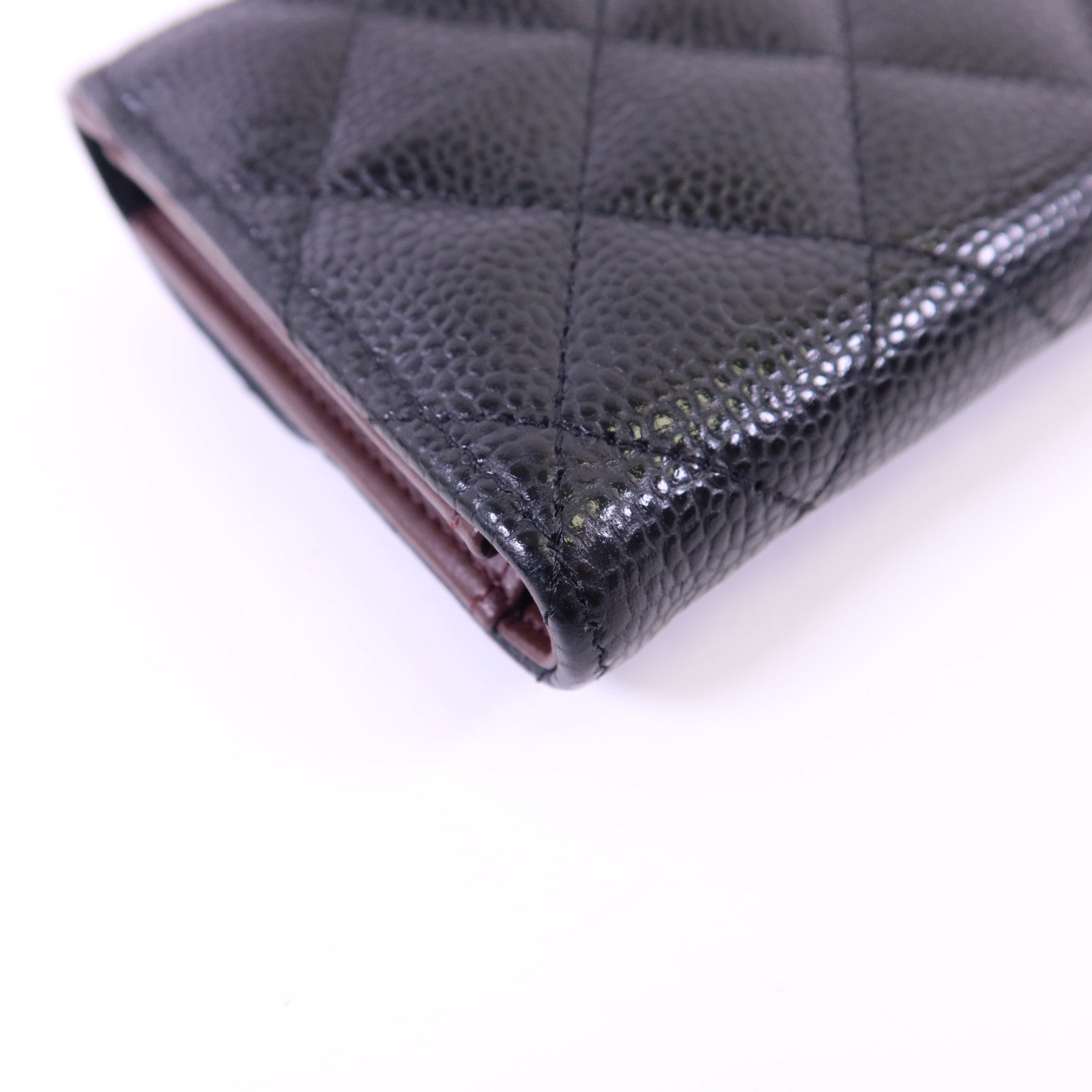 CHANEL 牛皮皮革Wallet金扣錢包