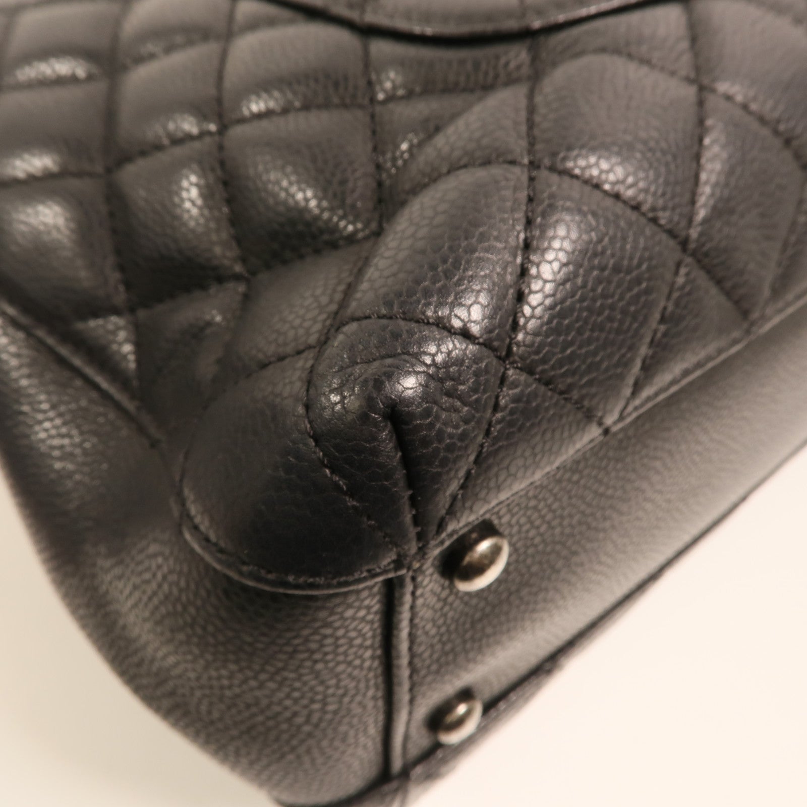 CHANEL 牛皮皮革Chain Shoulder銀扣鏈帶肩背袋