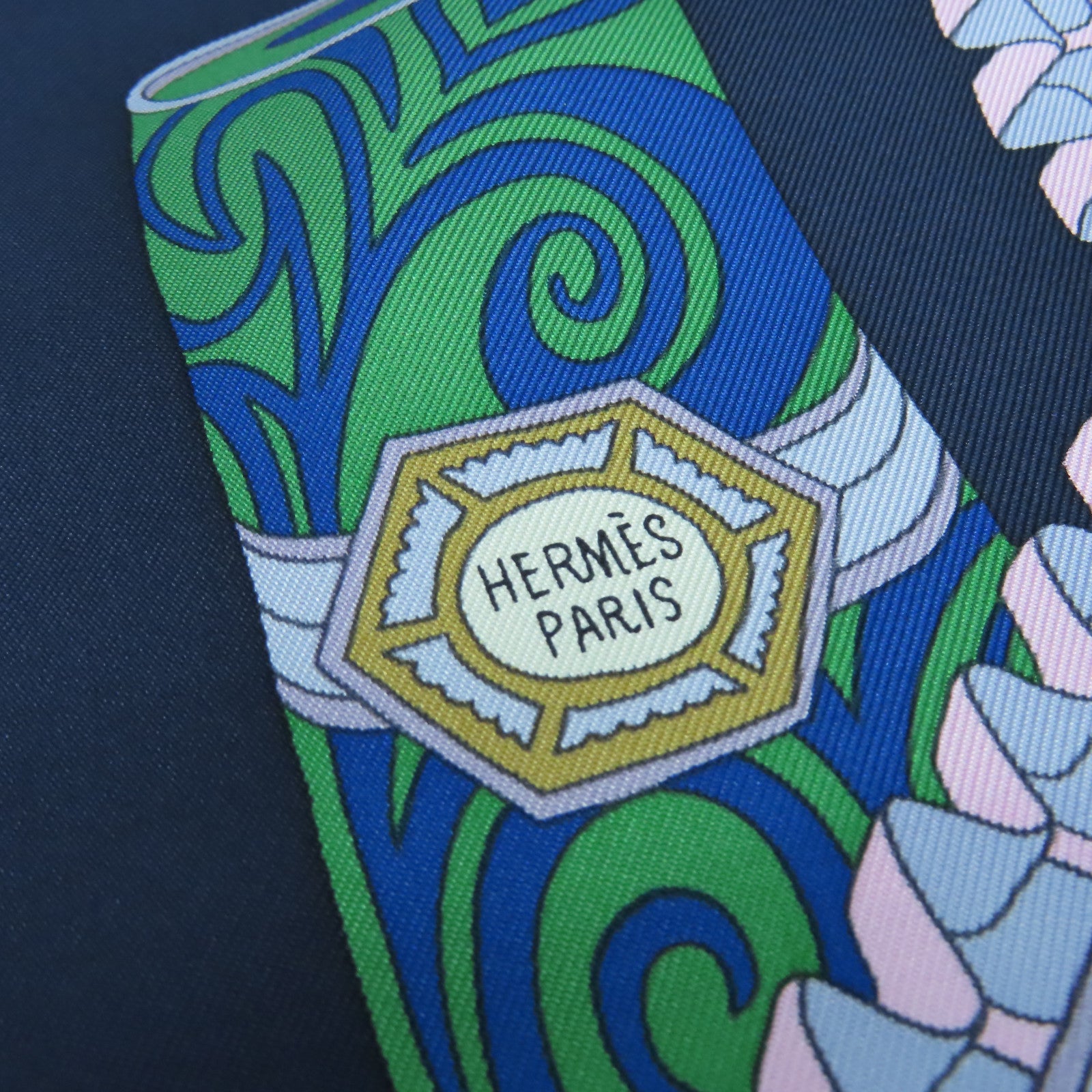 HERMES 【激減優惠】絲質Scarf 90x90f絲巾深藍色
