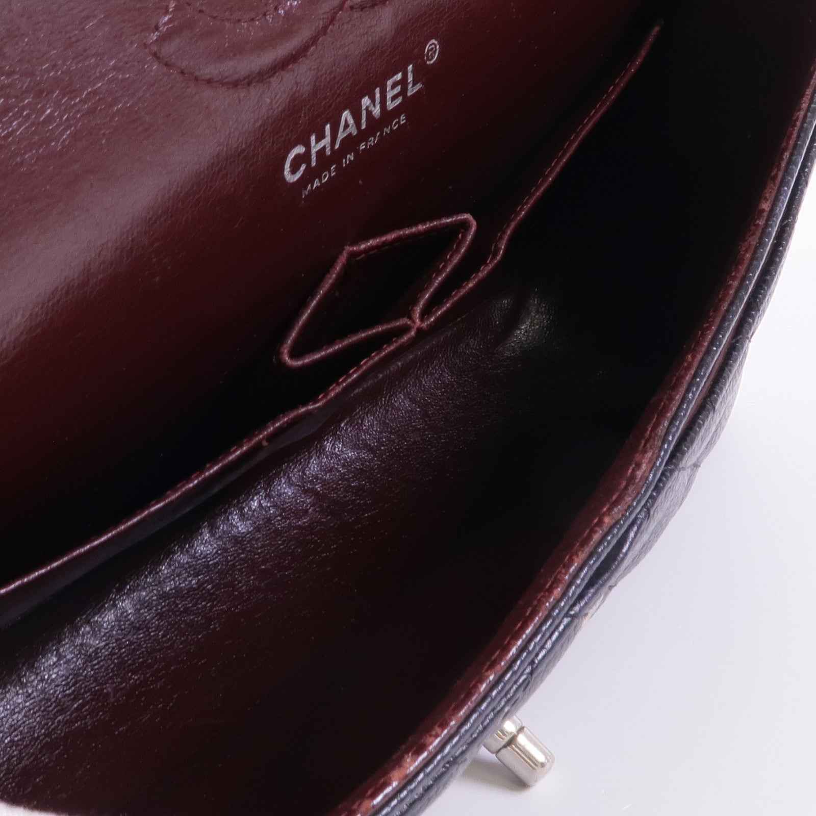 CHANEL 牛皮皮革Classic 25銀扣手挽肩背兩用袋