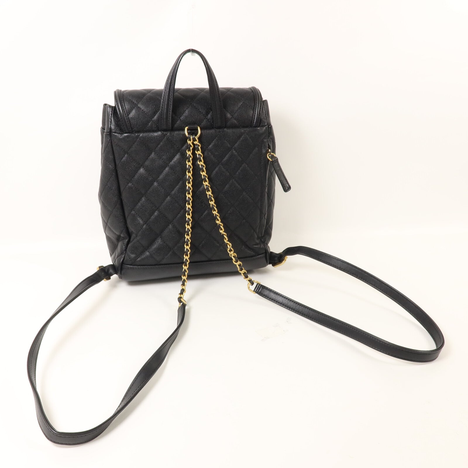 CHANEL 牛皮皮革Chain Backpack鏈帶背包