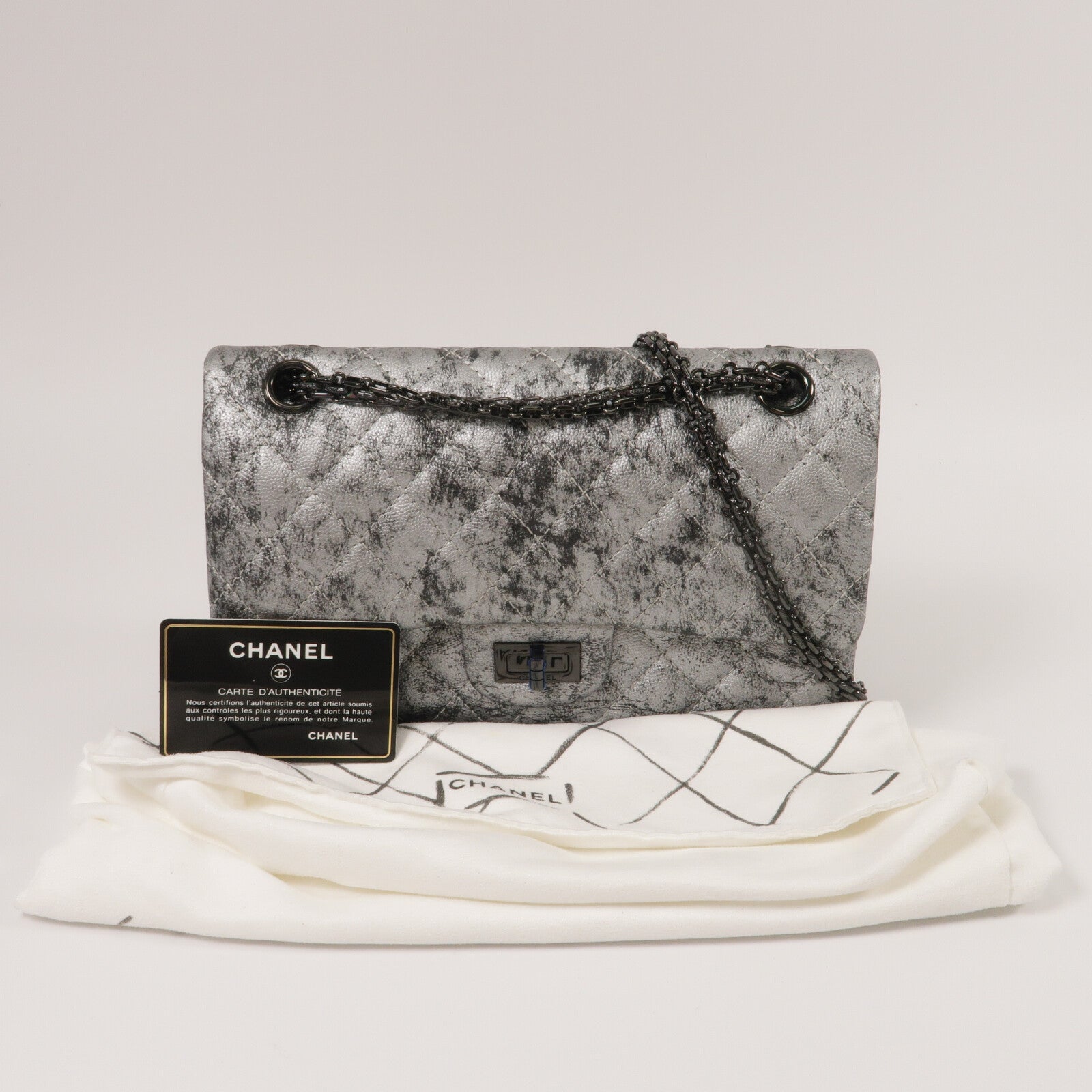 CHANEL 牛皮皮革2.55 Small鏈帶肩背袋