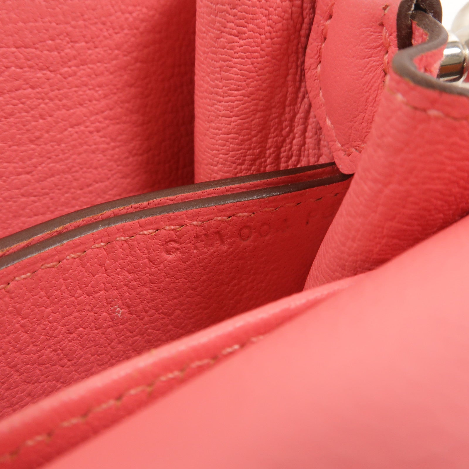HERMES Evercolor皮革Roulis Mini肩背袋Rose Azalee