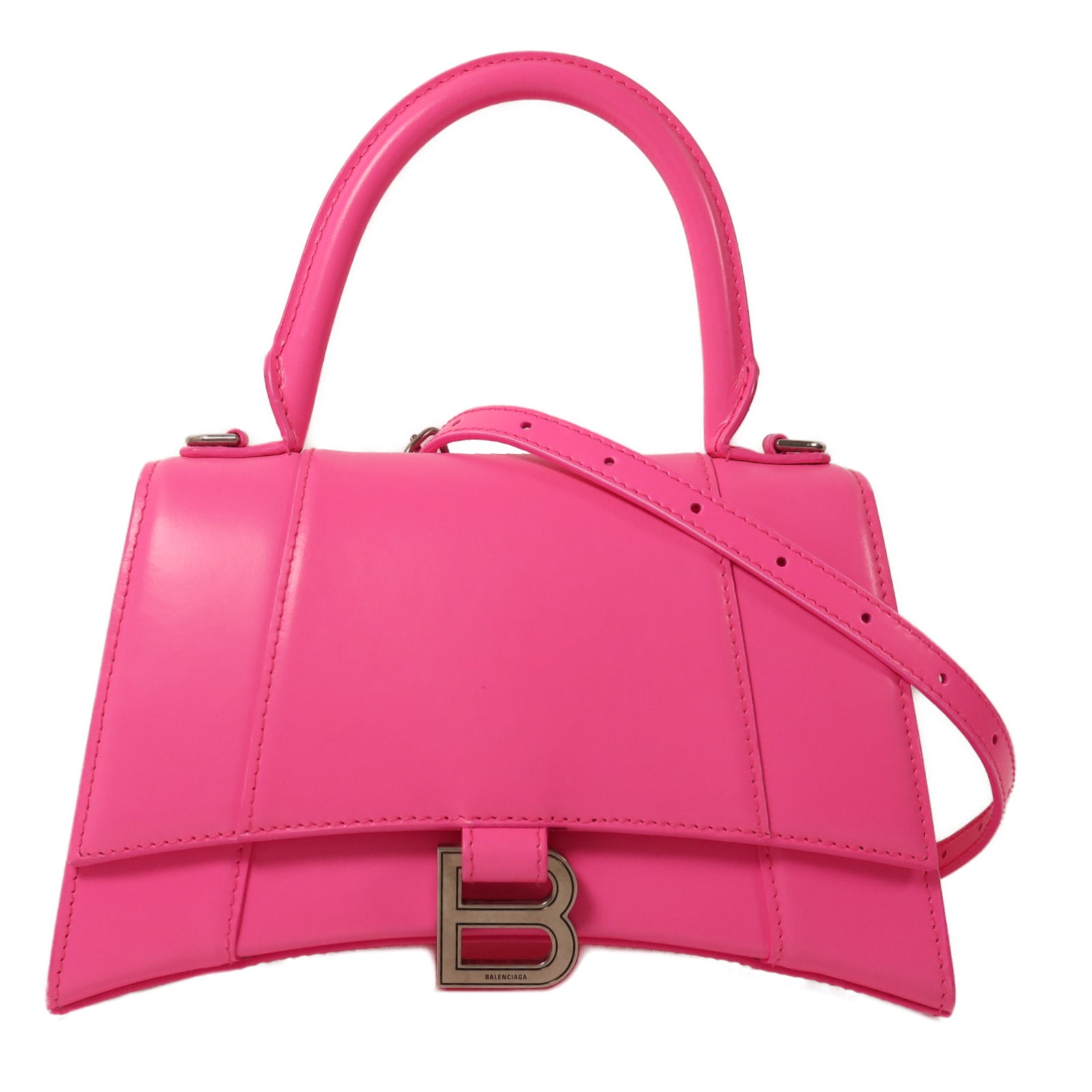 BALENCIAGA 【激減優惠】牛皮皮革Hourglass HandBag Small手挽肩背兩用袋
