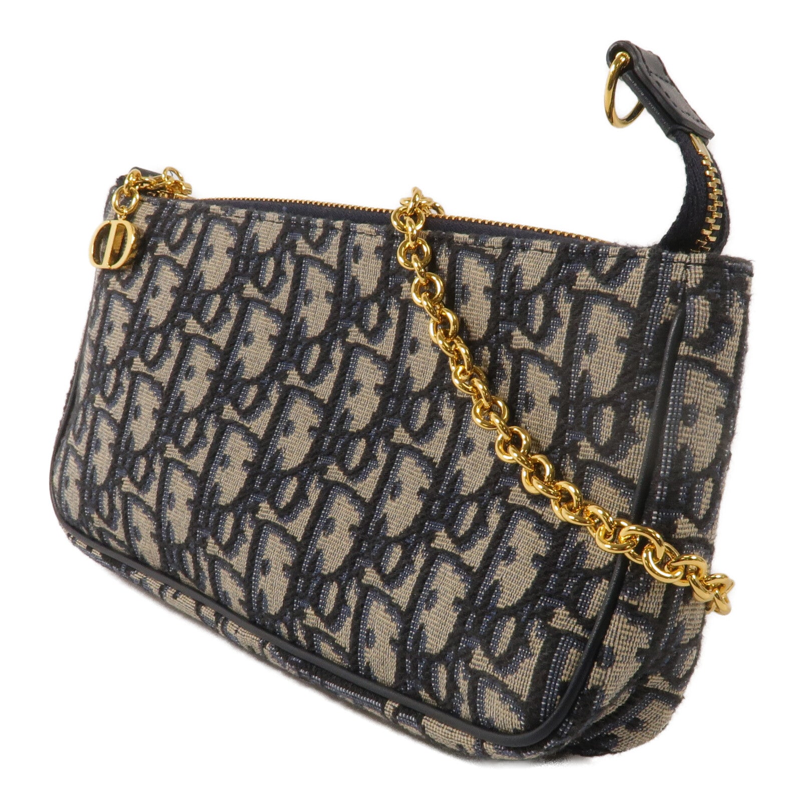 Dior 帆布30 Montaigne Pouch With Chain鏈帶肩背袋