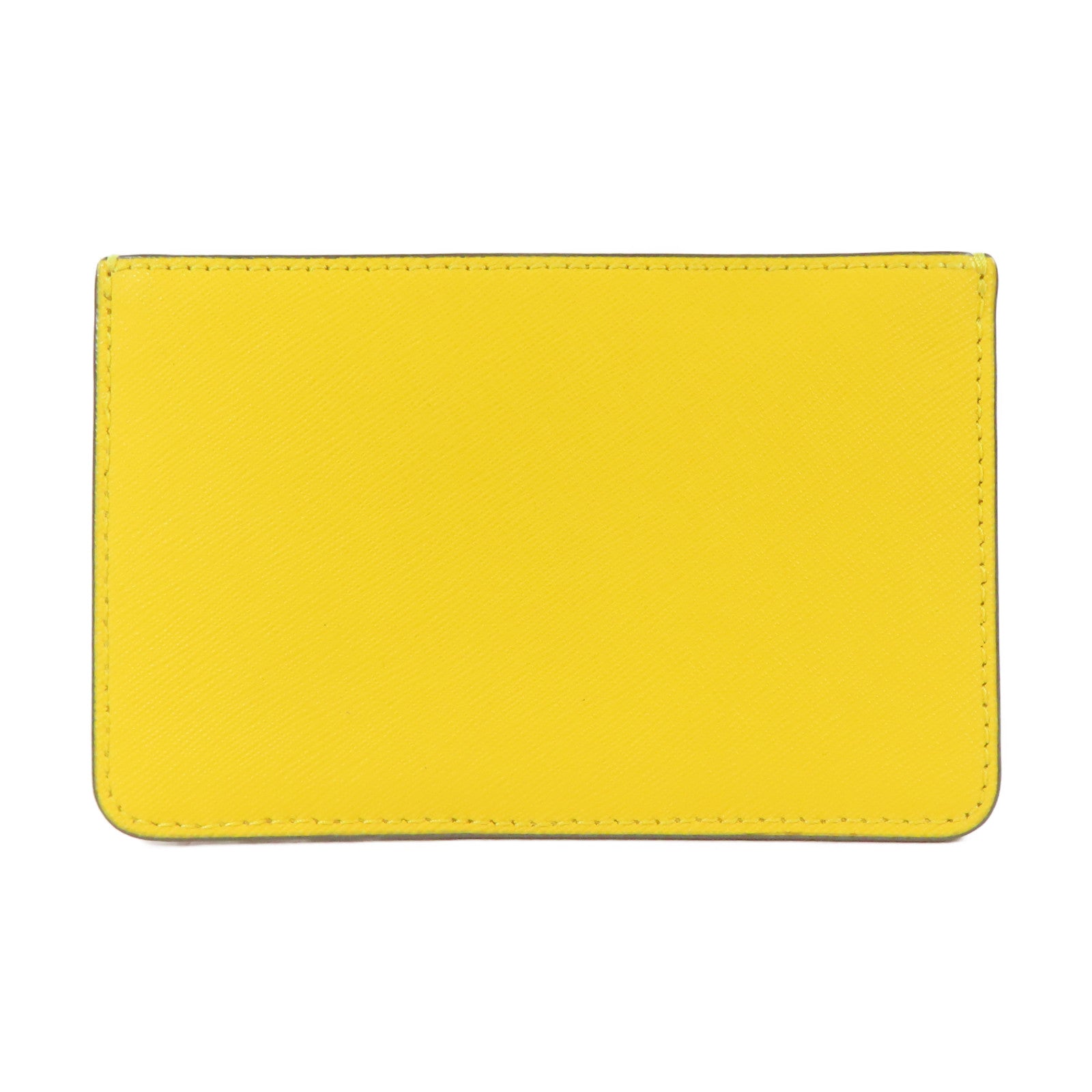 Tory Burch 牛皮皮革Card case金扣卡片套黃色