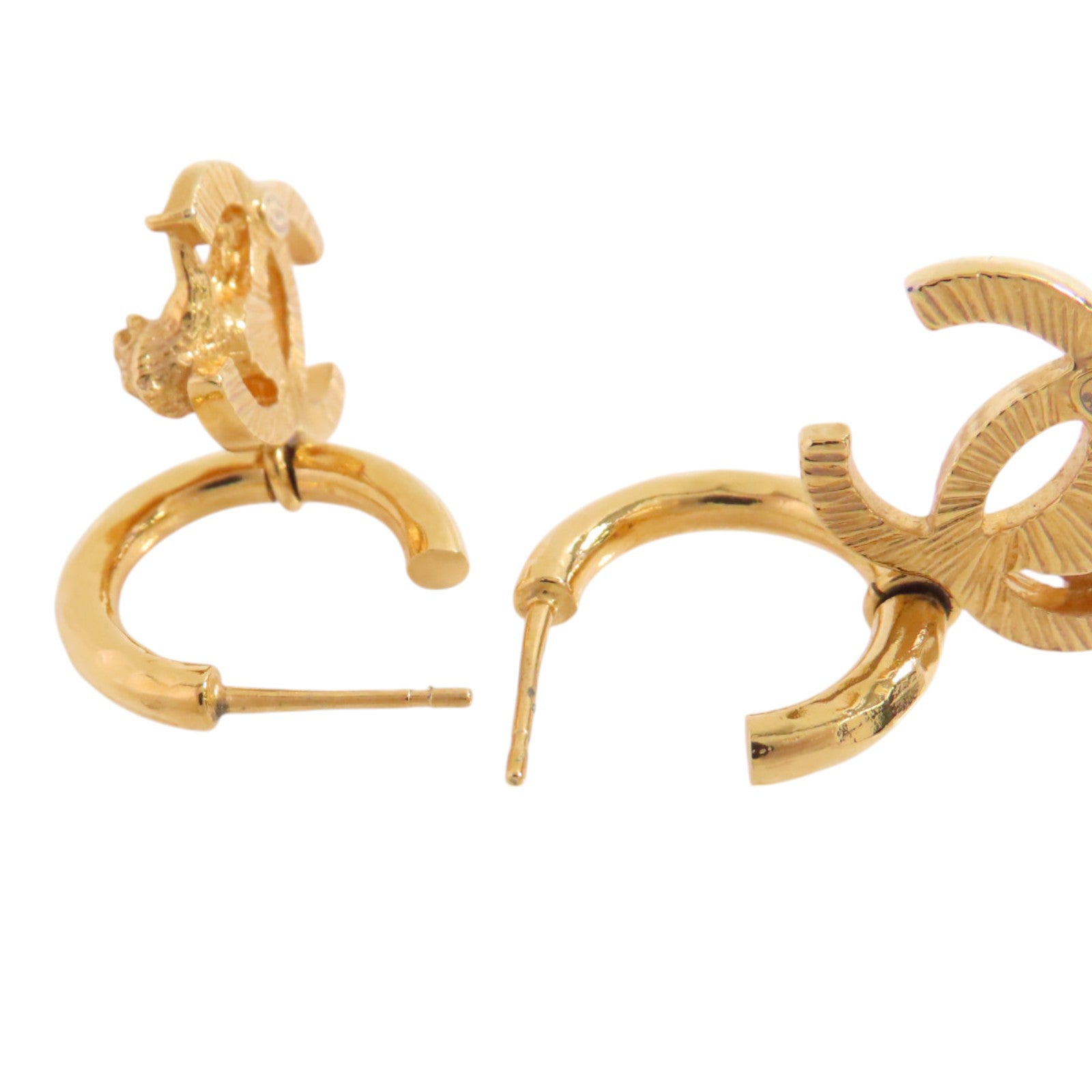 CHANEL 金屬CC Earrings金扣耳環