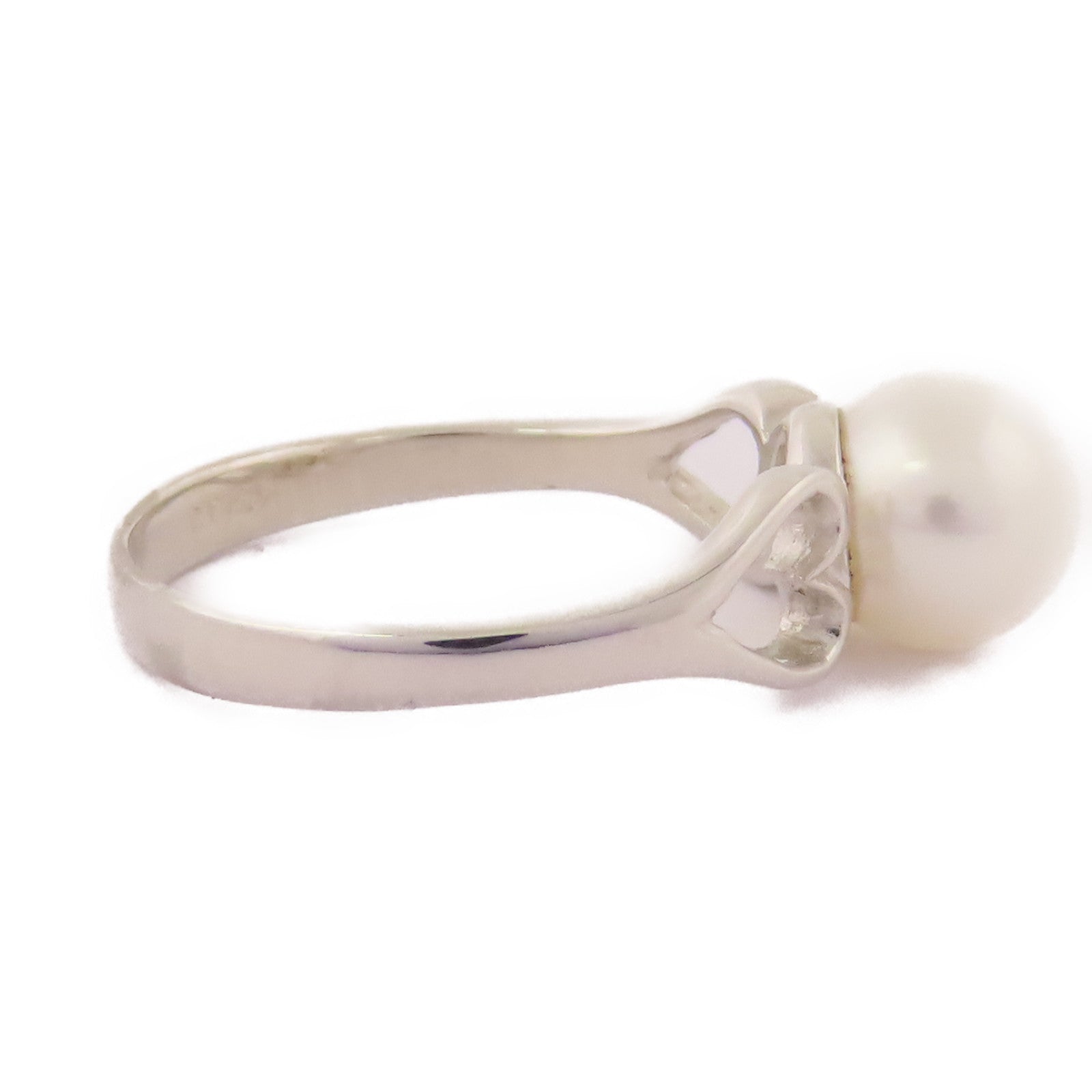 JEWELRY 【激減優惠】18K白金Pearl Ring戒指US#5.5