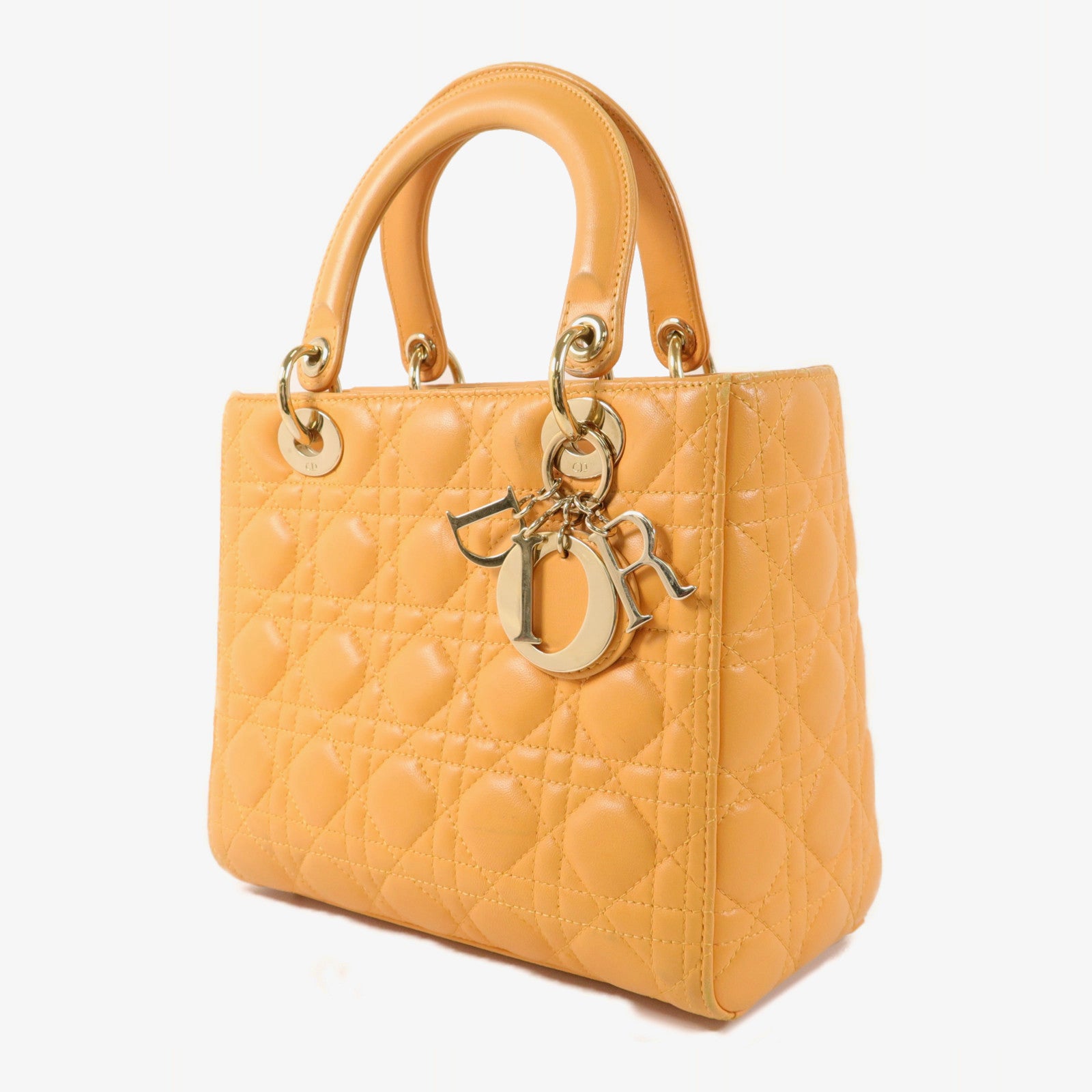 Dior 羊皮皮革Lady Dior Medium手挽肩背兩用袋