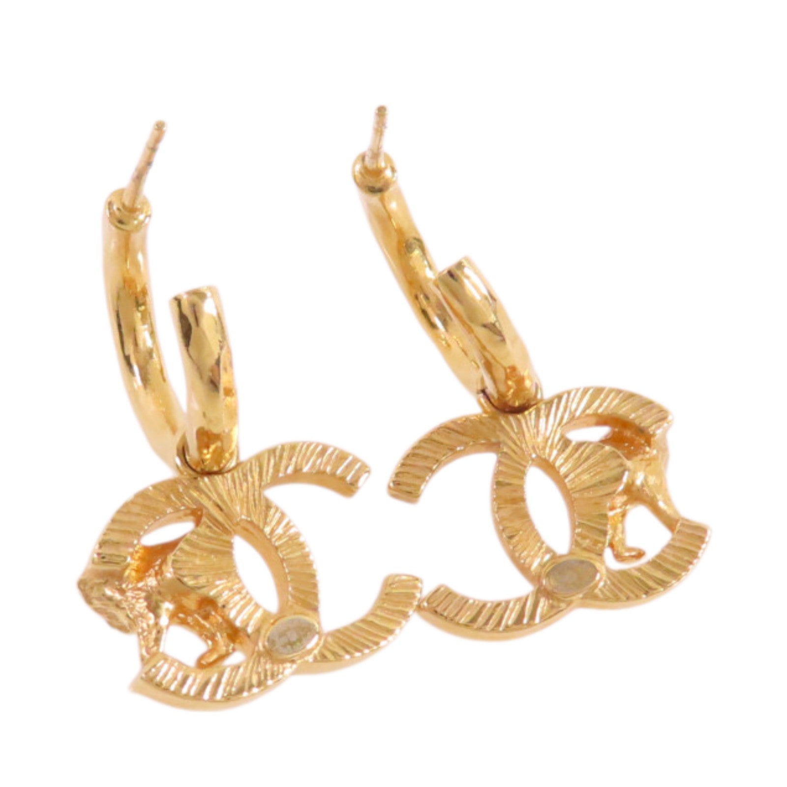 CHANEL 金屬CC Earrings金扣耳環