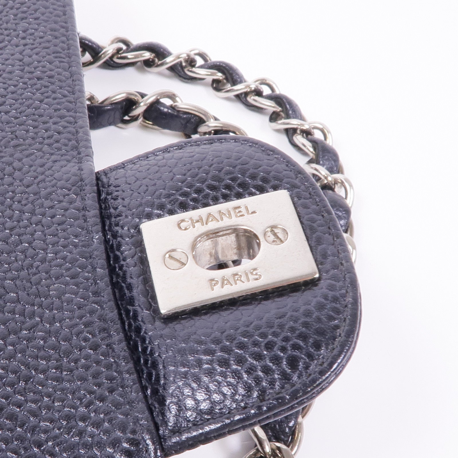 CHANEL 牛皮皮革Classic 25銀扣手挽肩背兩用袋