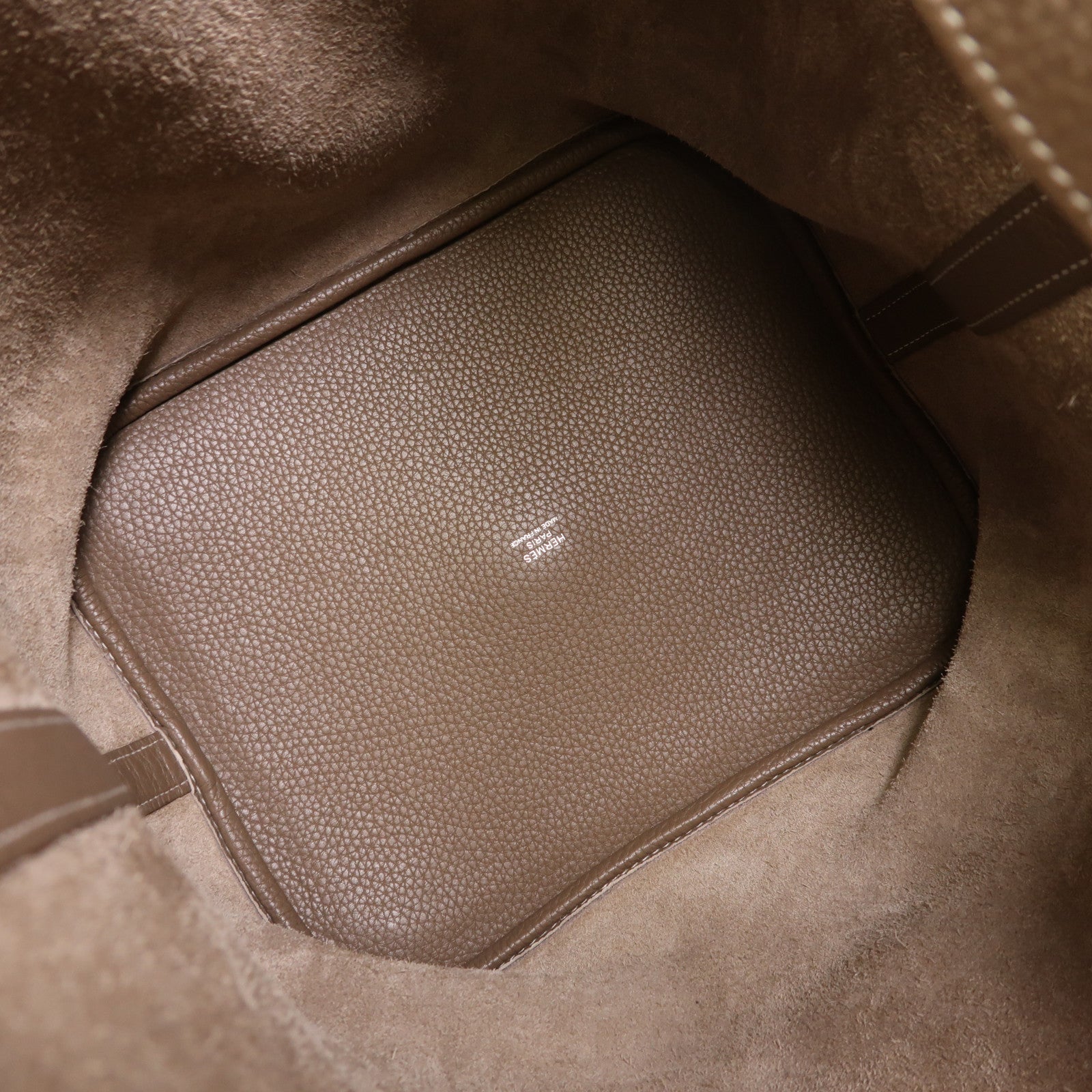 HERMES Clemence皮革Picotin GM銀扣手挽袋