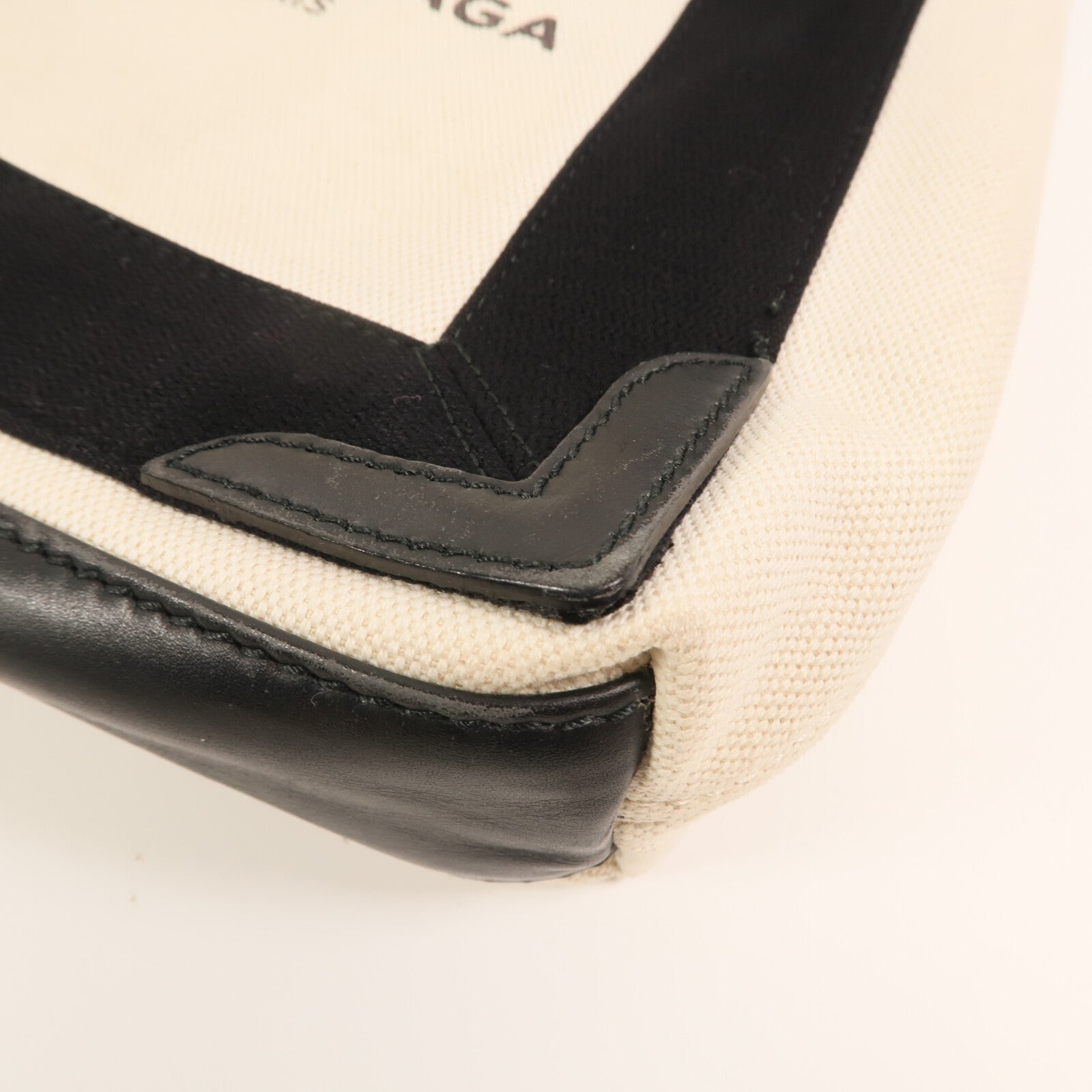 BALENCIAGA 帆布Navy Cabas Small銀扣手挽肩背兩用袋